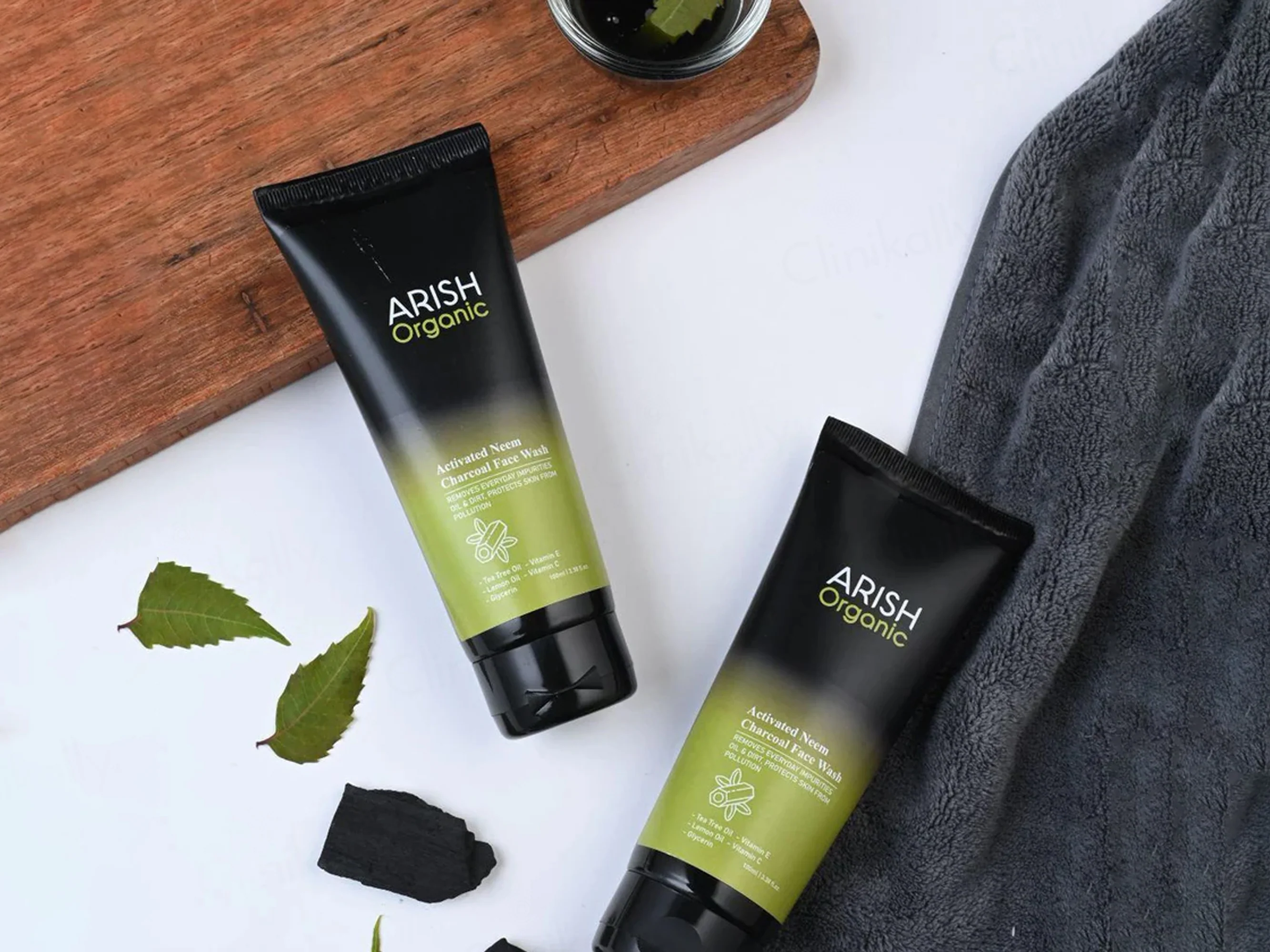 Arish Organic Activated Neem Charcoal Face Wash - Image 2