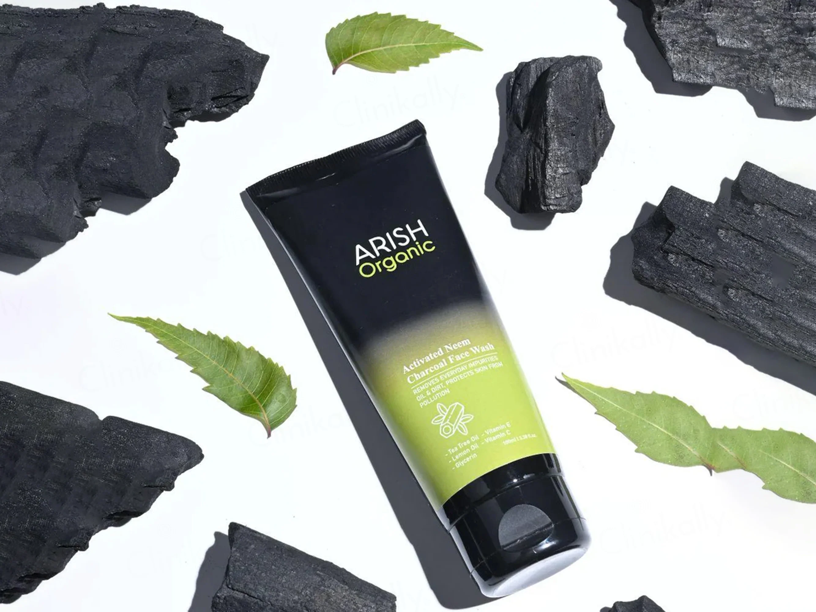 Arish Organic Activated Neem Charcoal Face Wash - Image 3