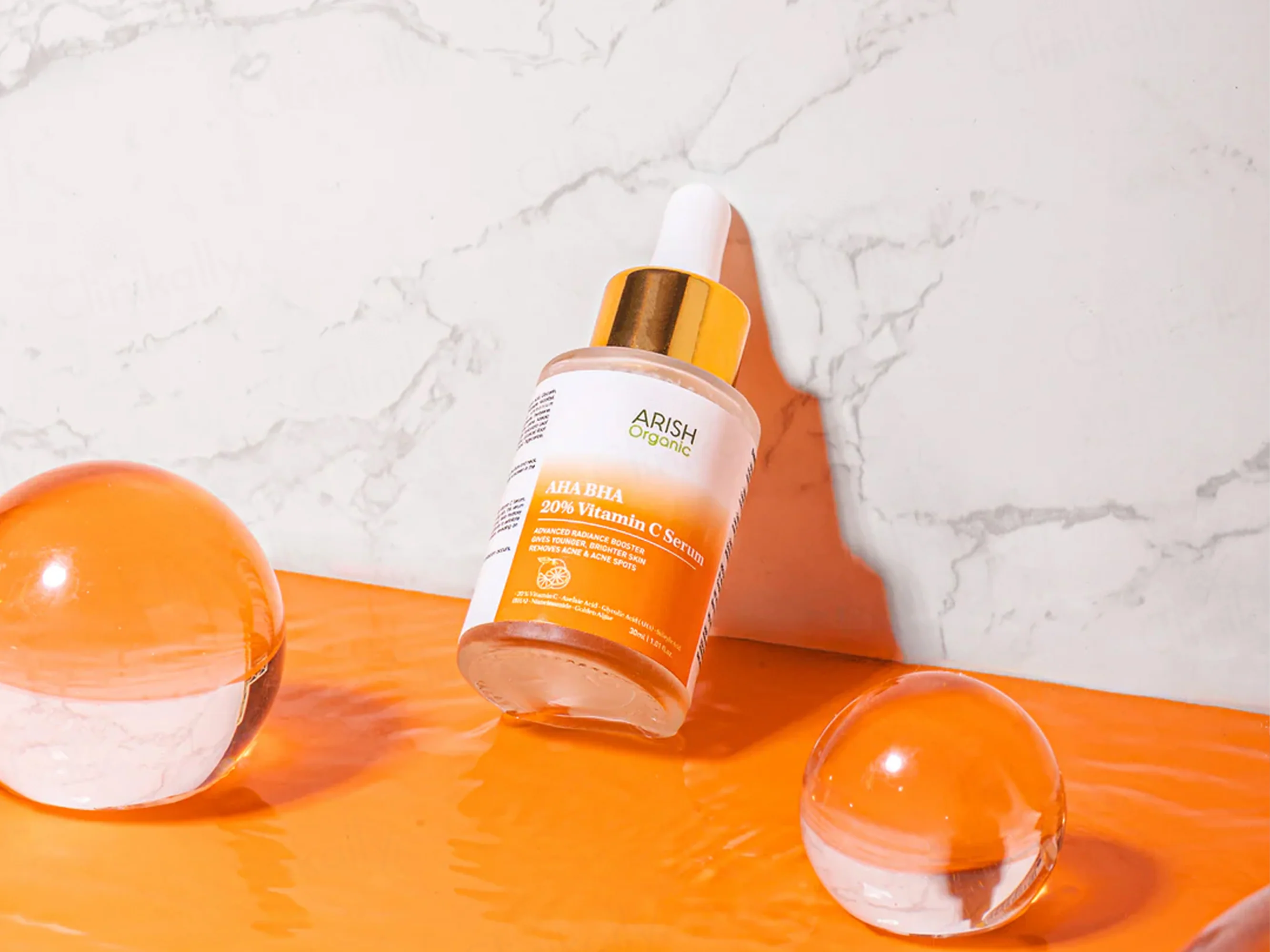 Arish Organic AHA BHA 20% Vitamin C Serum - Image 3