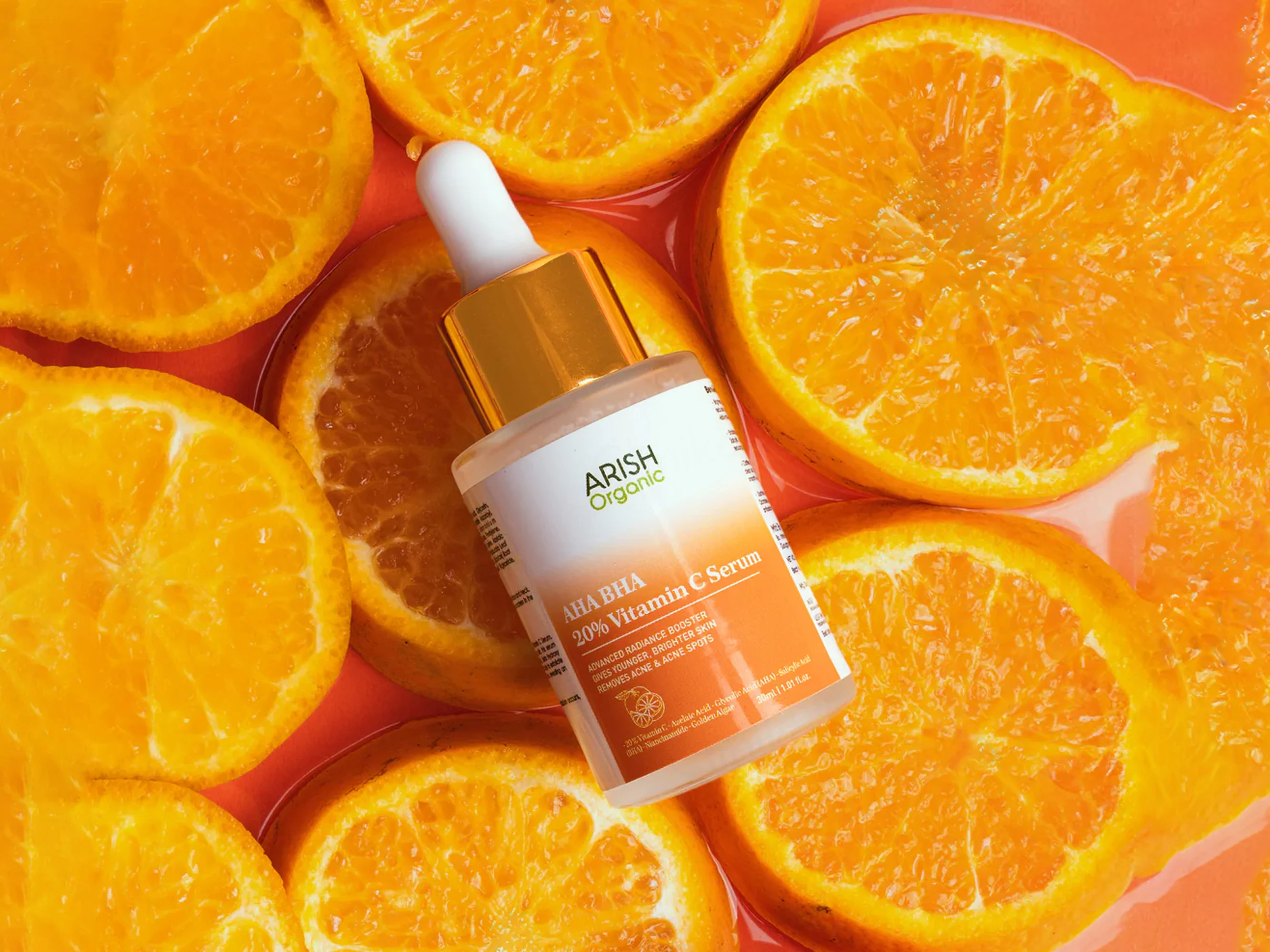 Arish Organic AHA BHA 20% Vitamin C Serum - Image 5