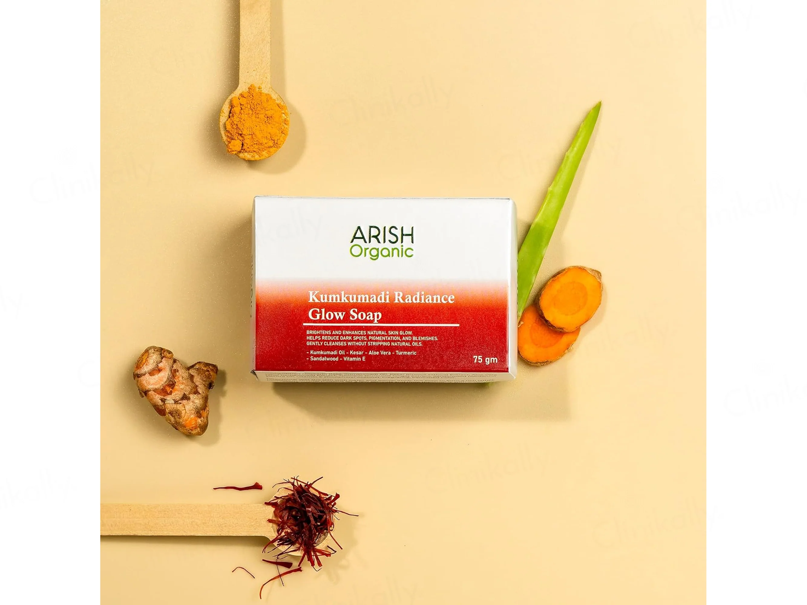 Arish Organic Kumkumadi Radiance Glow Soap - Image 4