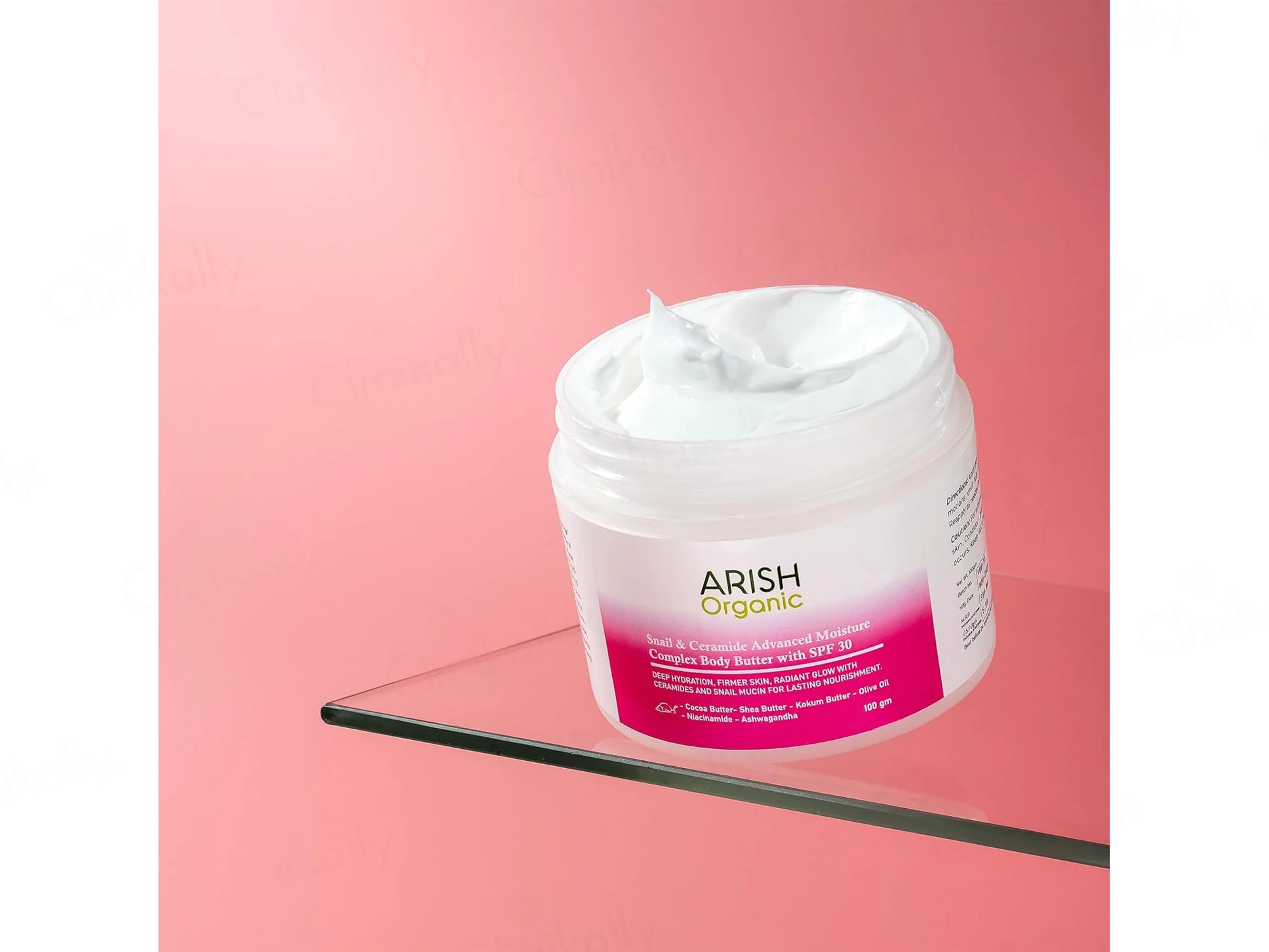 Arish Organic Snail & Ceramide Advanced Moisture Complex Body Butter With SPF 30 - Image 3