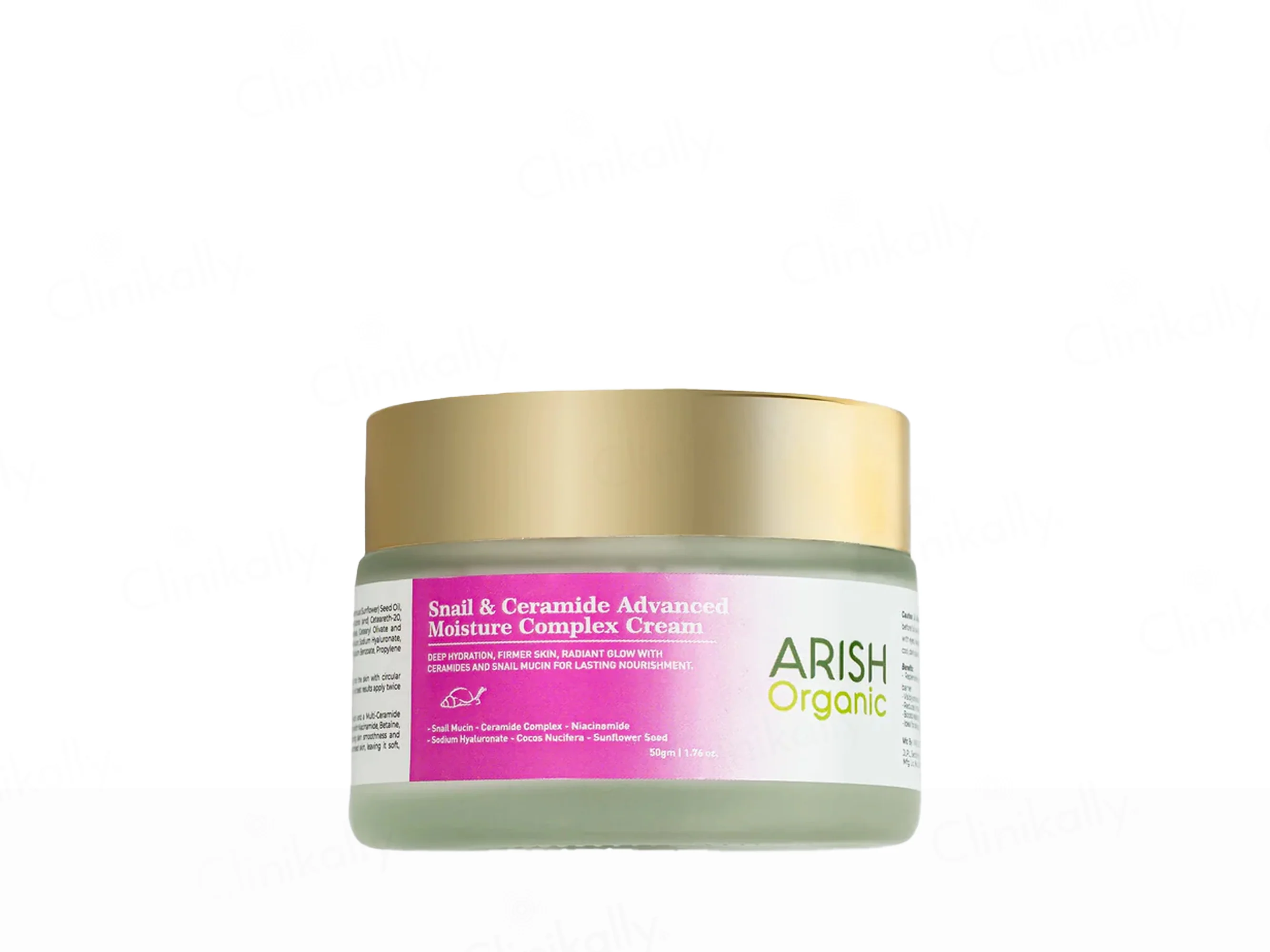 Arish Organic Snail & Ceramide Advanced Moisture Complex Cream - Image 2
