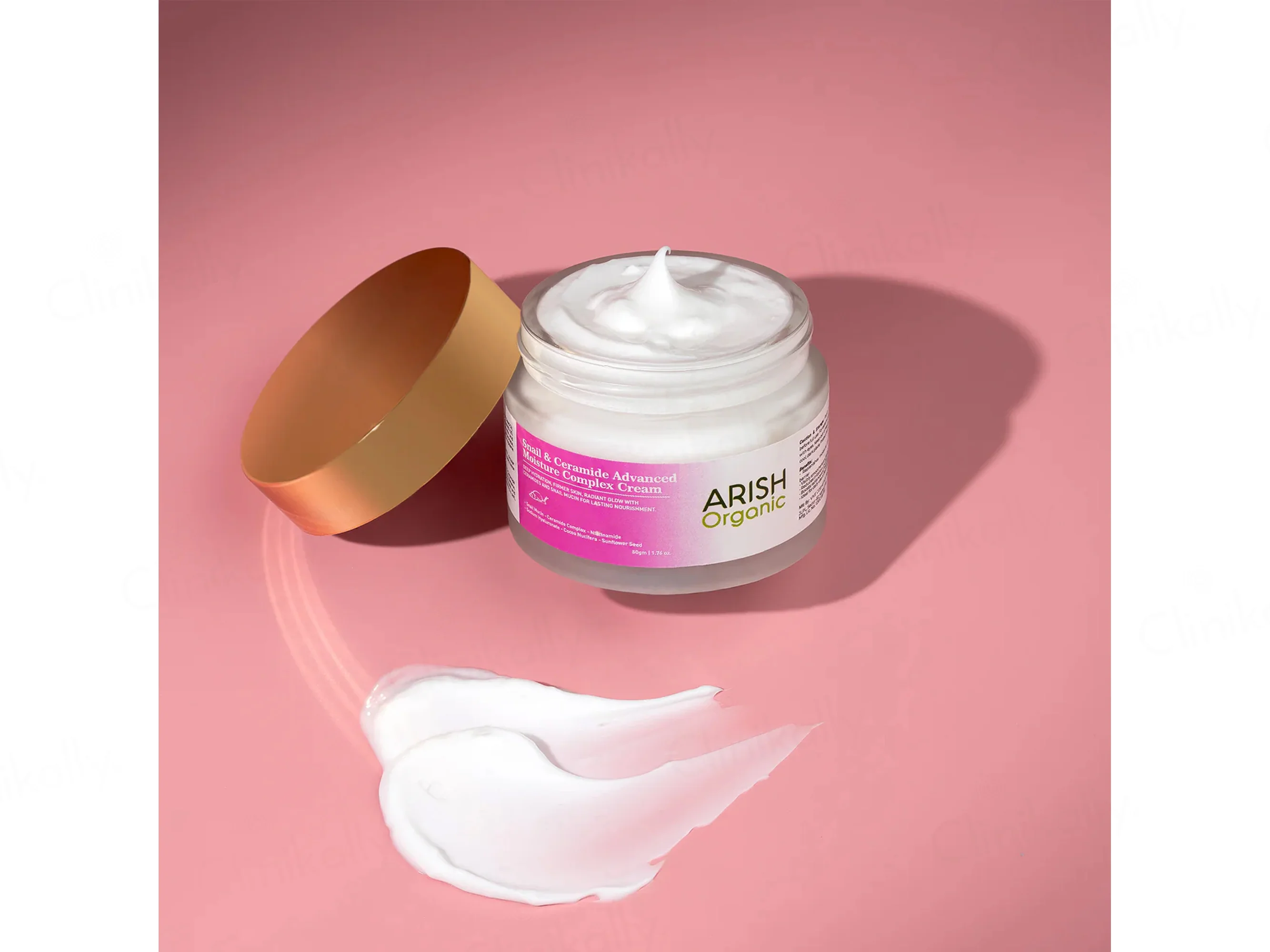 Arish Organic Snail & Ceramide Advanced Moisture Complex Cream - Image 3