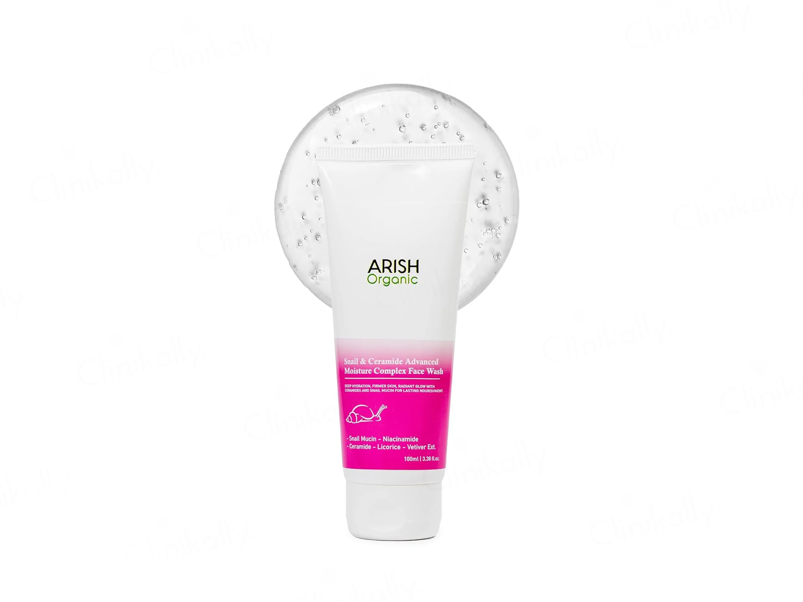 Arish Organic Snail & Ceramide Advanced Moisture Complex Face Wash - Image 2