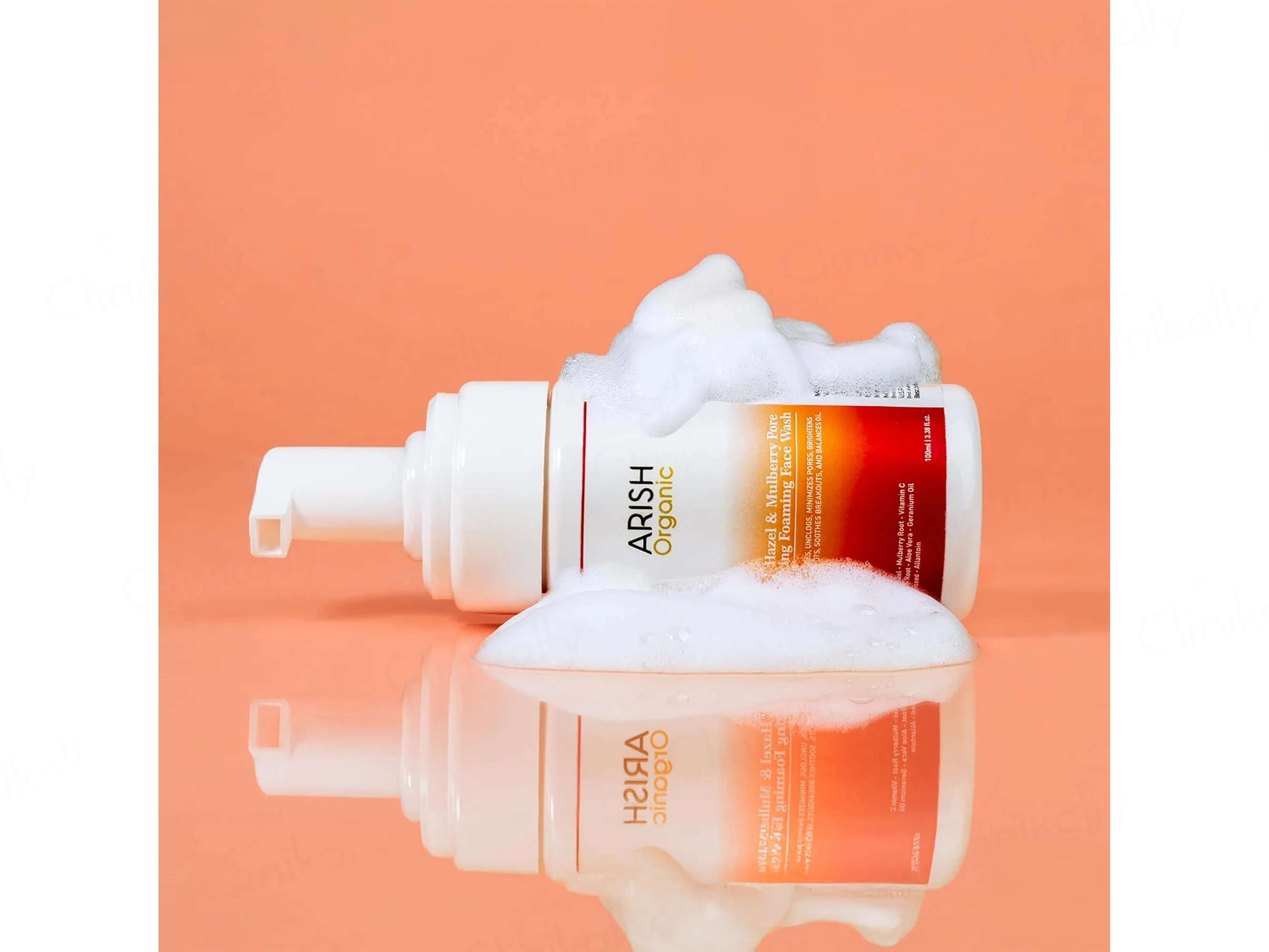 Arish Organic Witch Hazel & Mulberry Pore Clarifying Foaming Face Wash - Image 3