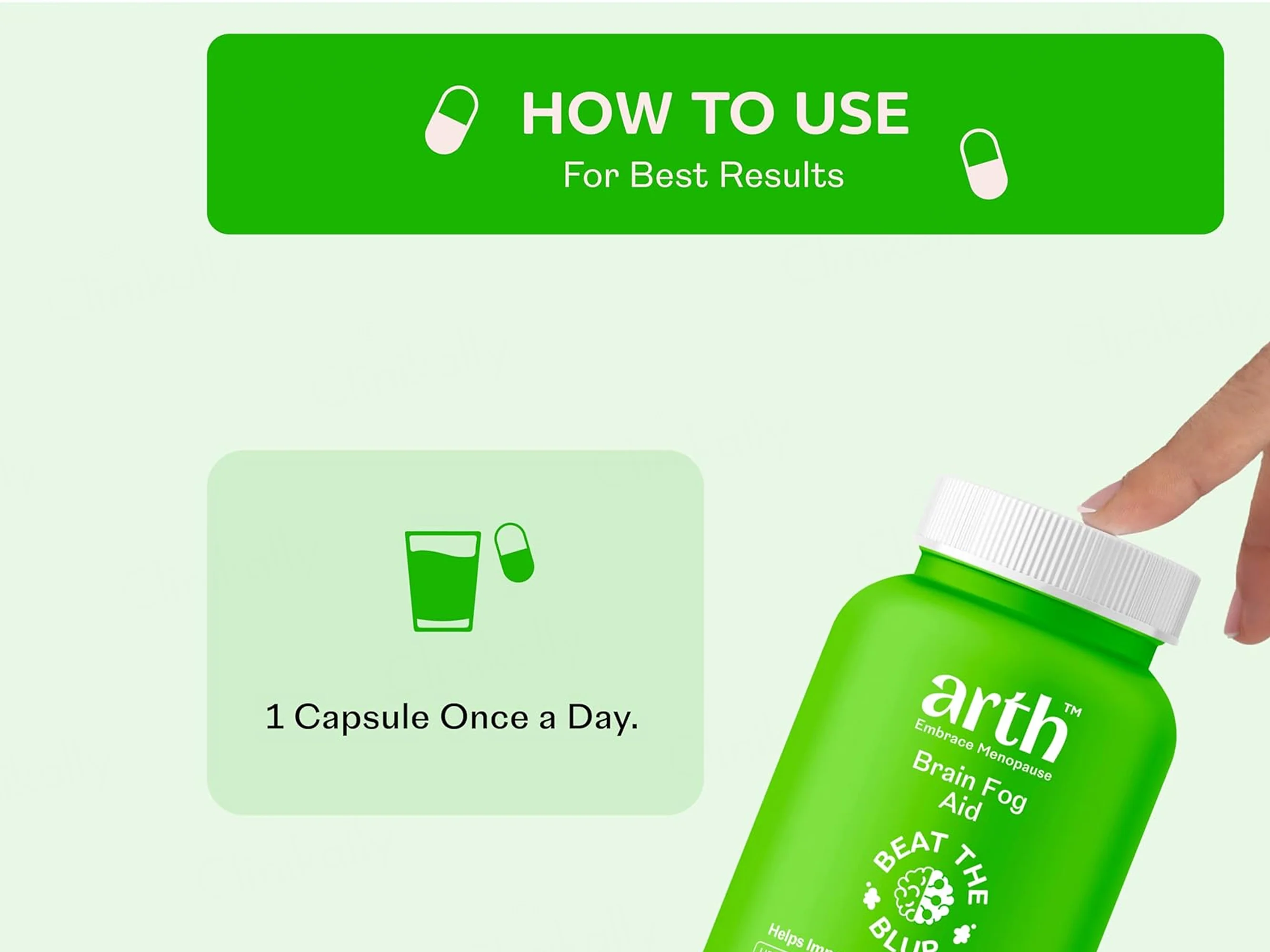 Arth Brain Fog Aid Health Supplement Capsule For Women - Image 3