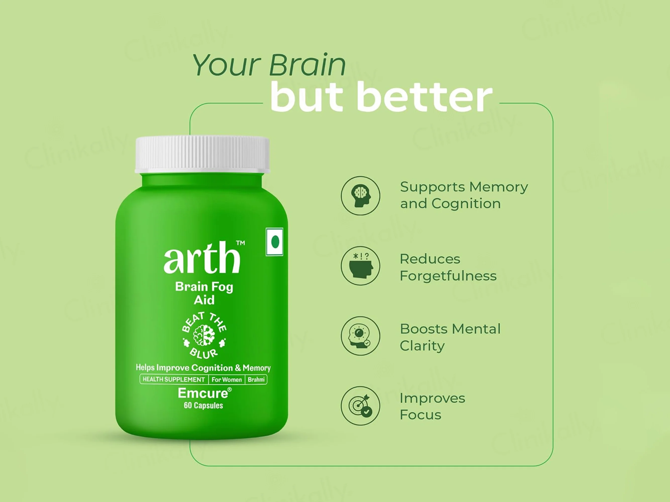 Arth Brain Fog Aid Health Supplement Capsule For Women - Image 8