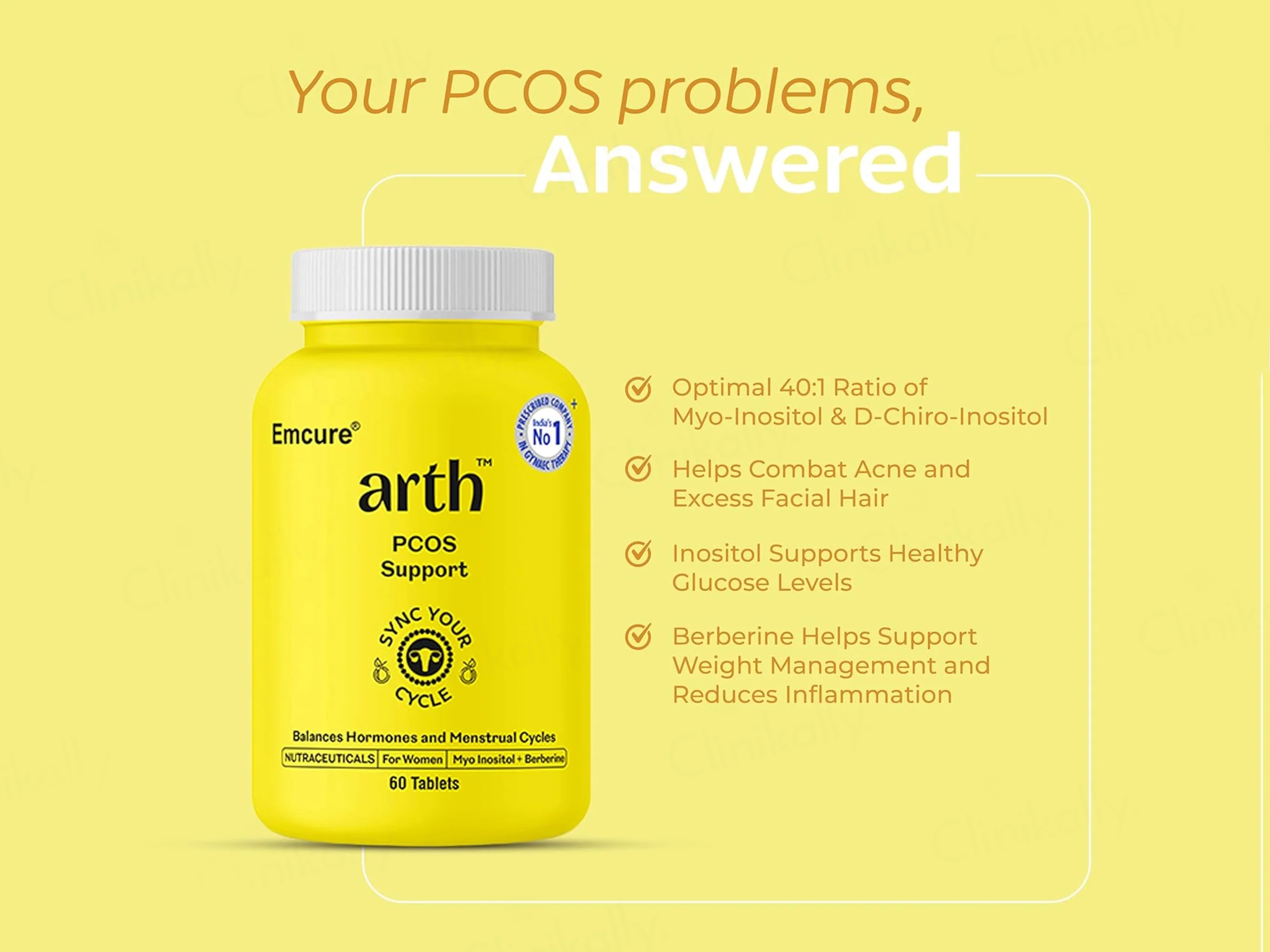 Arth PCOS Support Nutraceutical Tablet For Women - Image 2