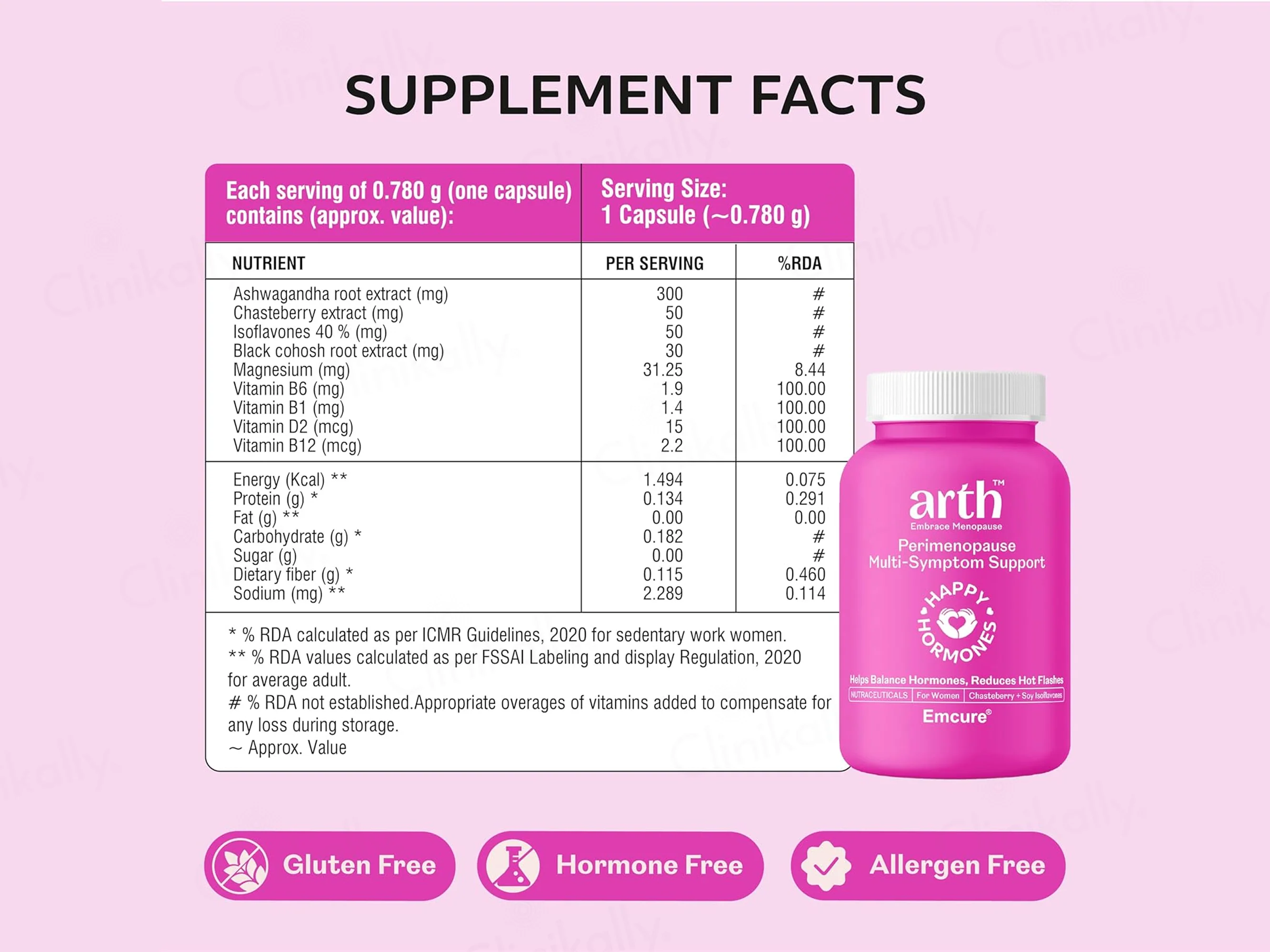 Arth Perimenopause Multi-Symptom Support Nutraceutical Capsule For Women - Image 6