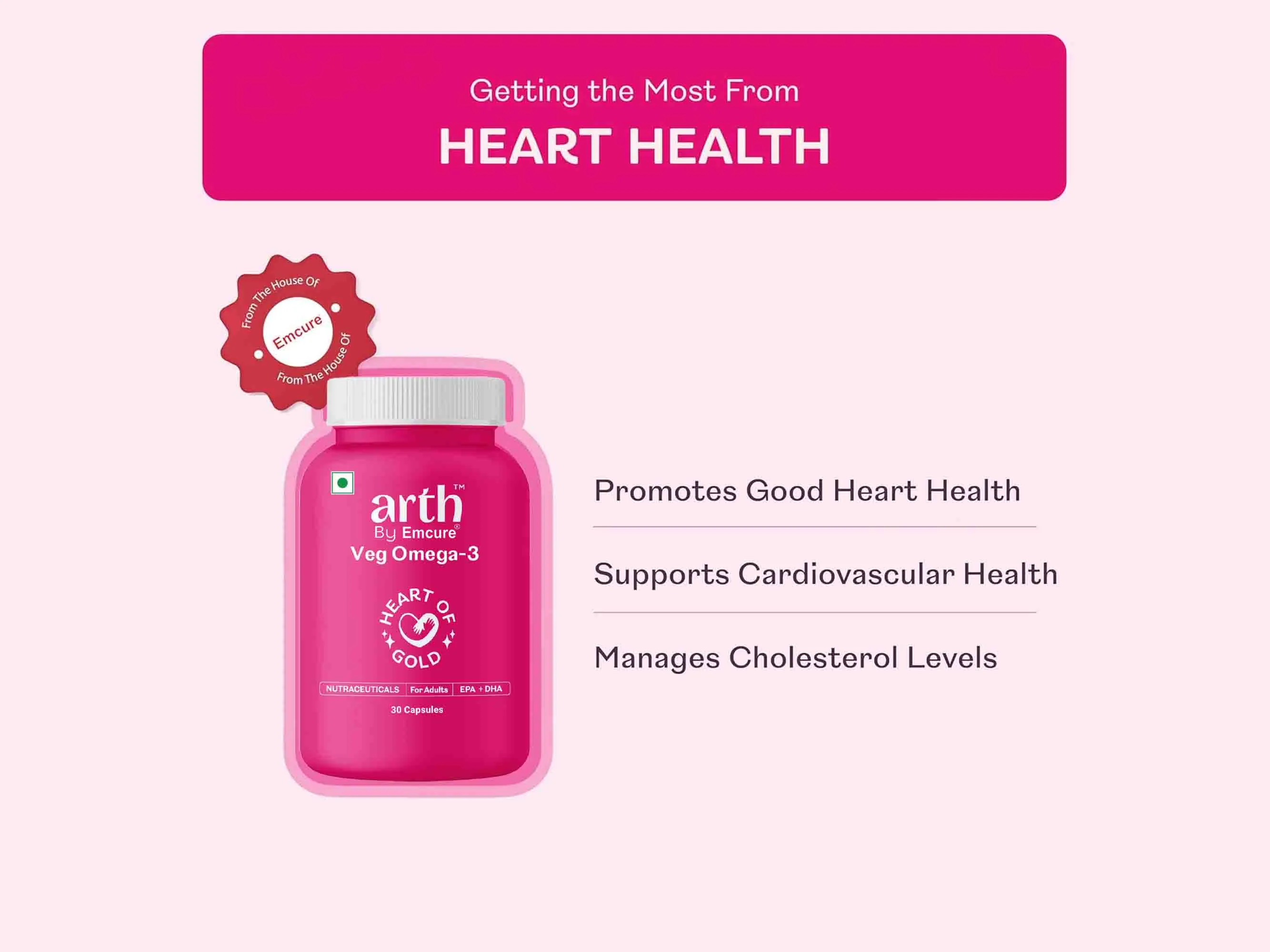 Arth Veg Omega-3 Nutraceutical Capsule For Adults - Image 3