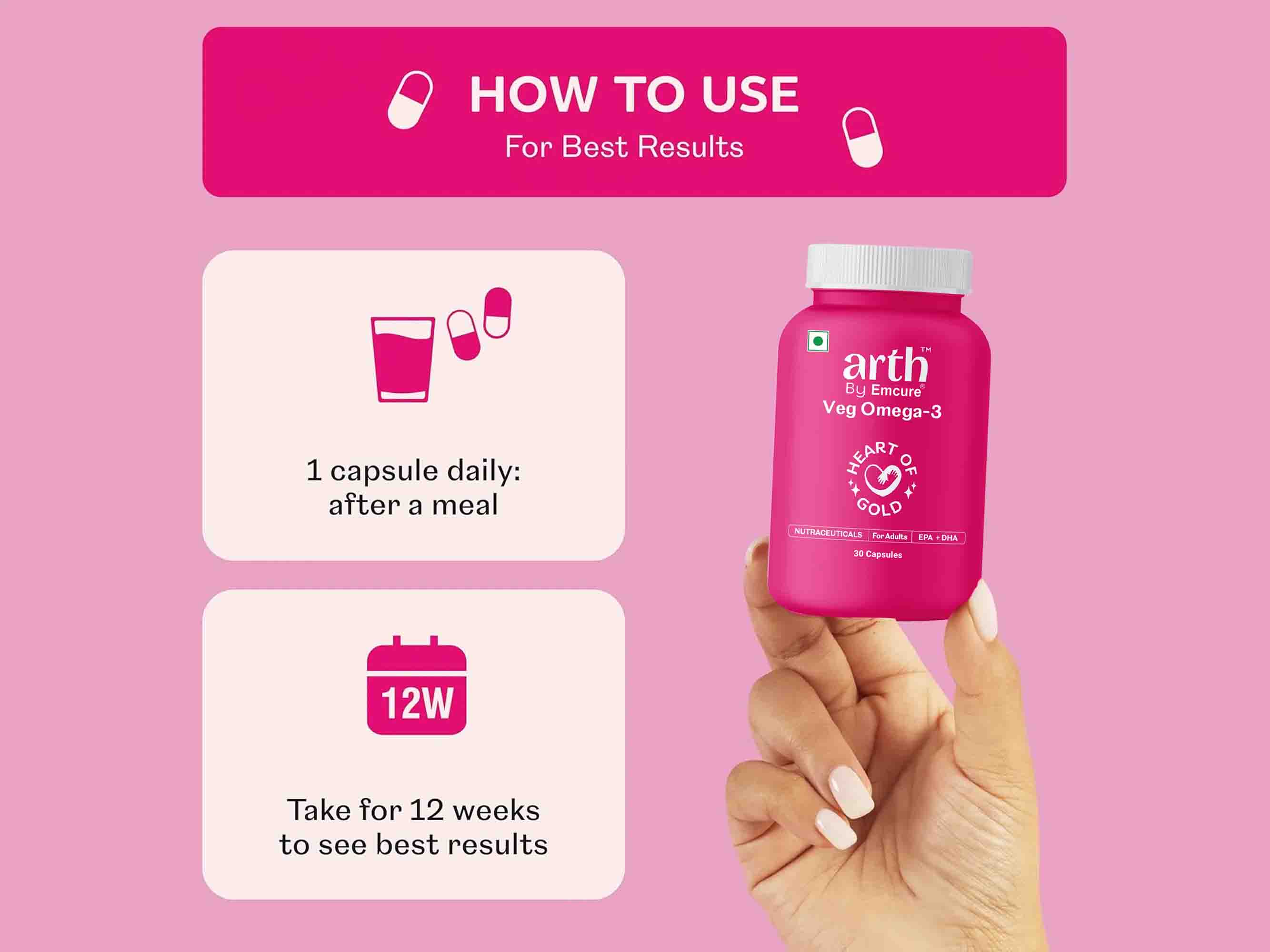 Arth Veg Omega-3 Nutraceutical Capsule For Adults - Image 6