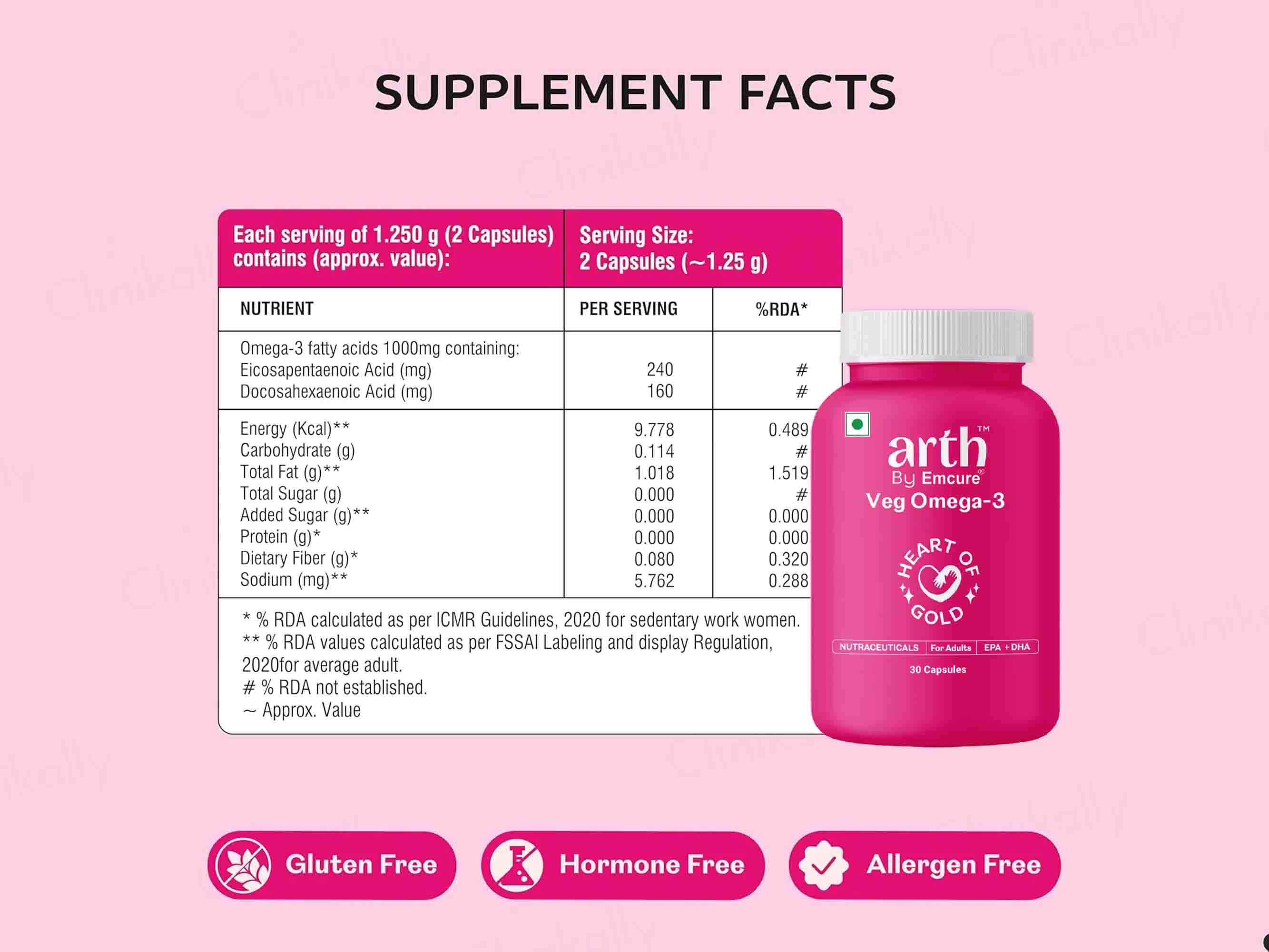 Arth Veg Omega-3 Nutraceutical Capsule For Adults - Image 7