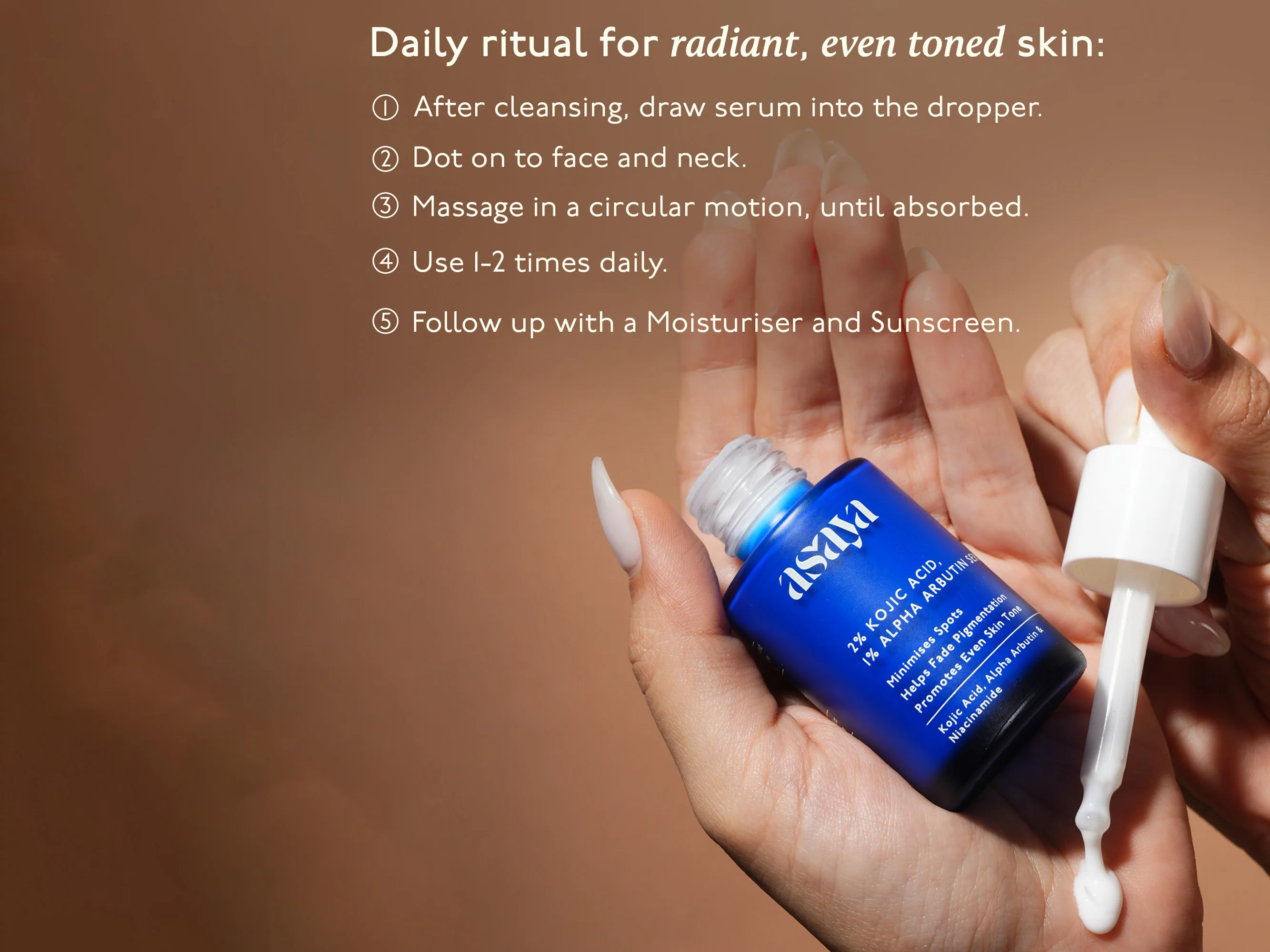 Asaya 2% Kojic Acid + 1% Alpha Arbutin Face Serum - Image 7