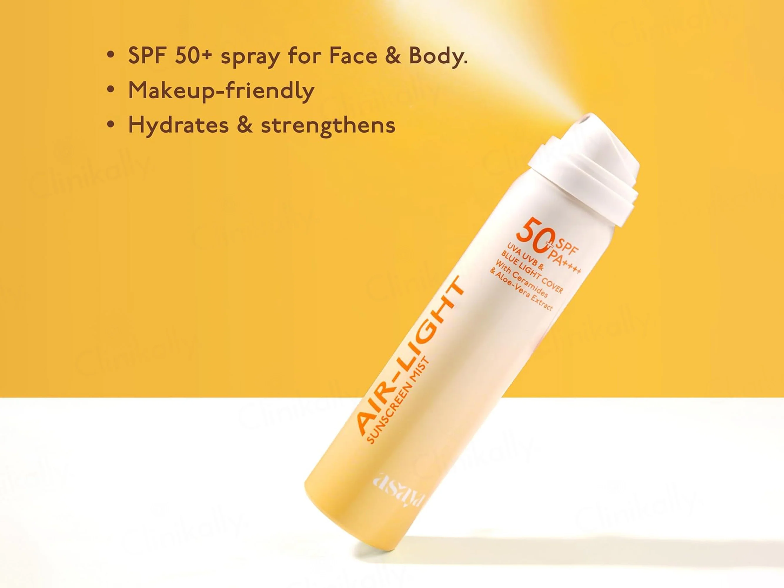 Asaya Air-Light Sunscreen Mist Spray SPF 50+ PA++++ - Image 3