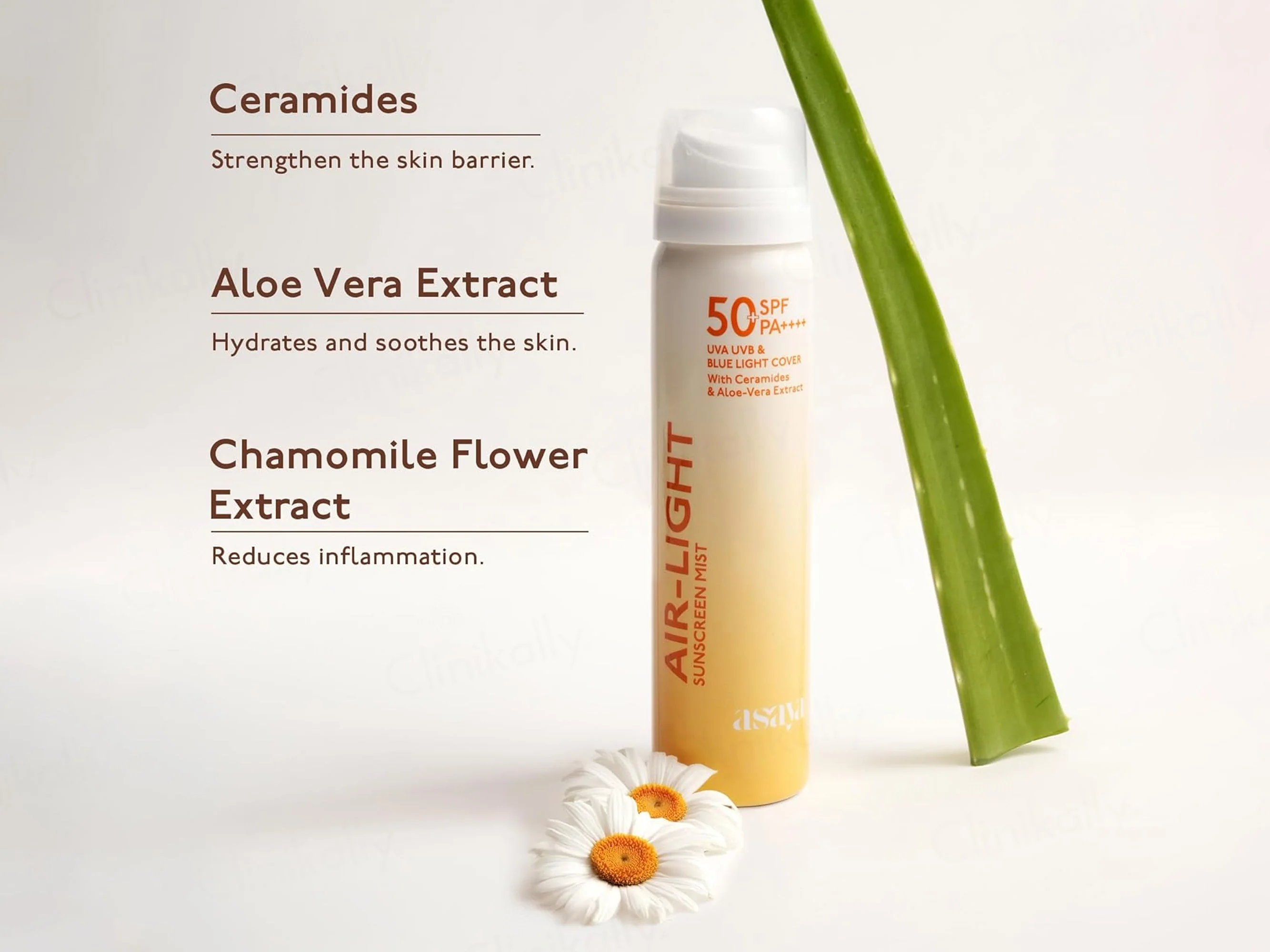 Asaya Air-Light Sunscreen Mist Spray SPF 50+ PA++++ - Image 4