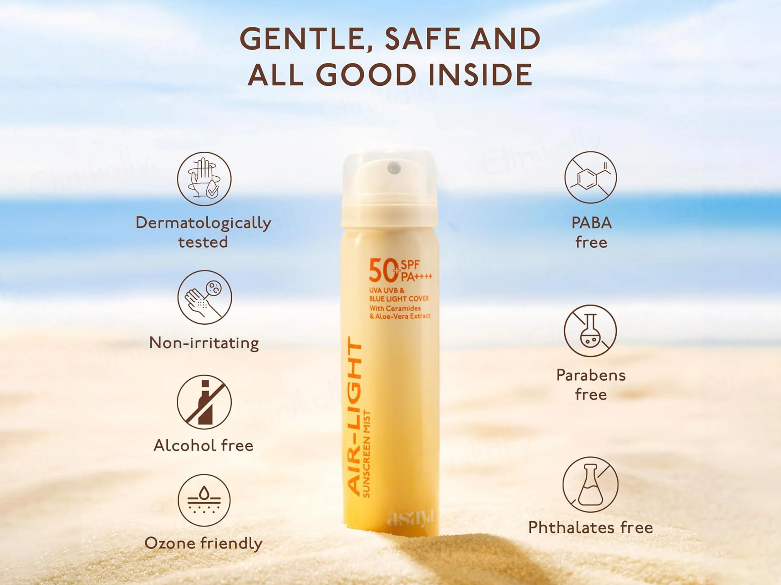 Asaya Air-Light Sunscreen Mist Spray SPF 50+ PA++++ - Image 6