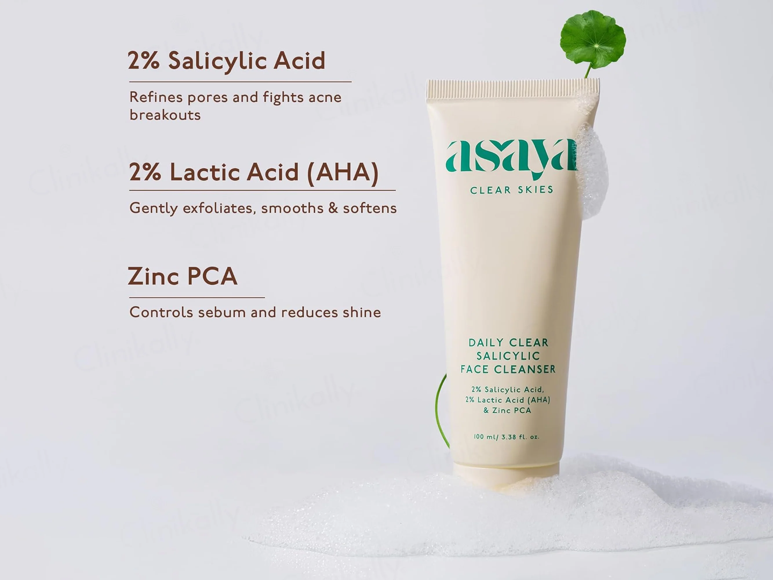 Asaya Daily Clear 2% Salicylic Acid Face Cleanser - Image 3