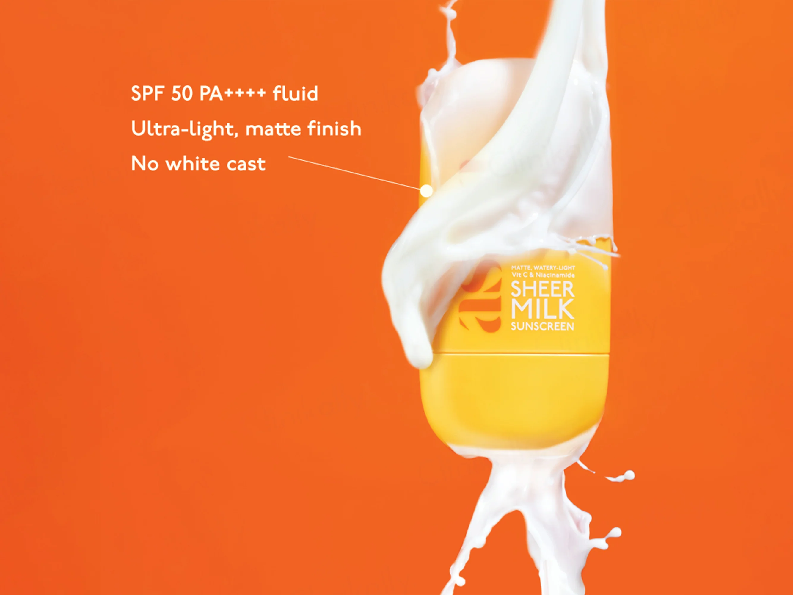 Asaya Under One Sun Ultra-Light Matte Fluid Sheer Milk Sunscreen SPF 50 PA++++ - Image 6