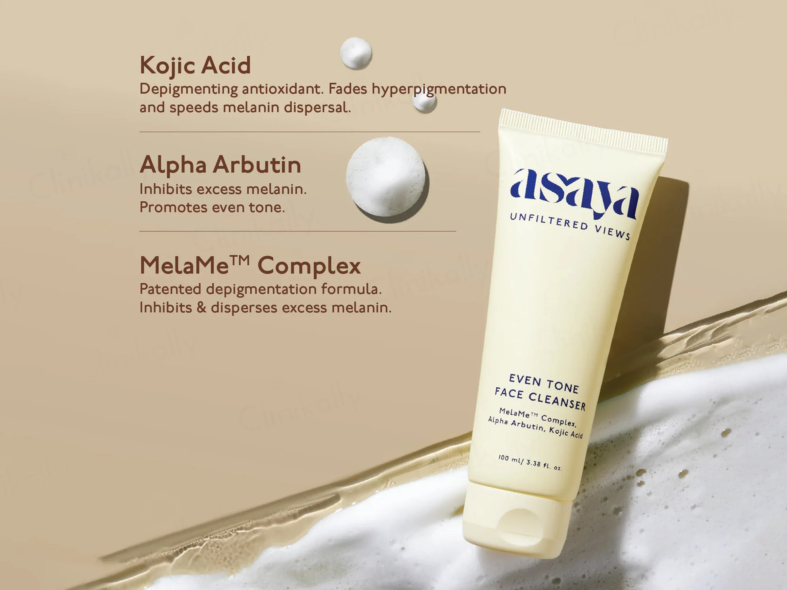 Asaya Unfiltered Views Dark Spot Removal Even Tone Face Cleanser - Image 5