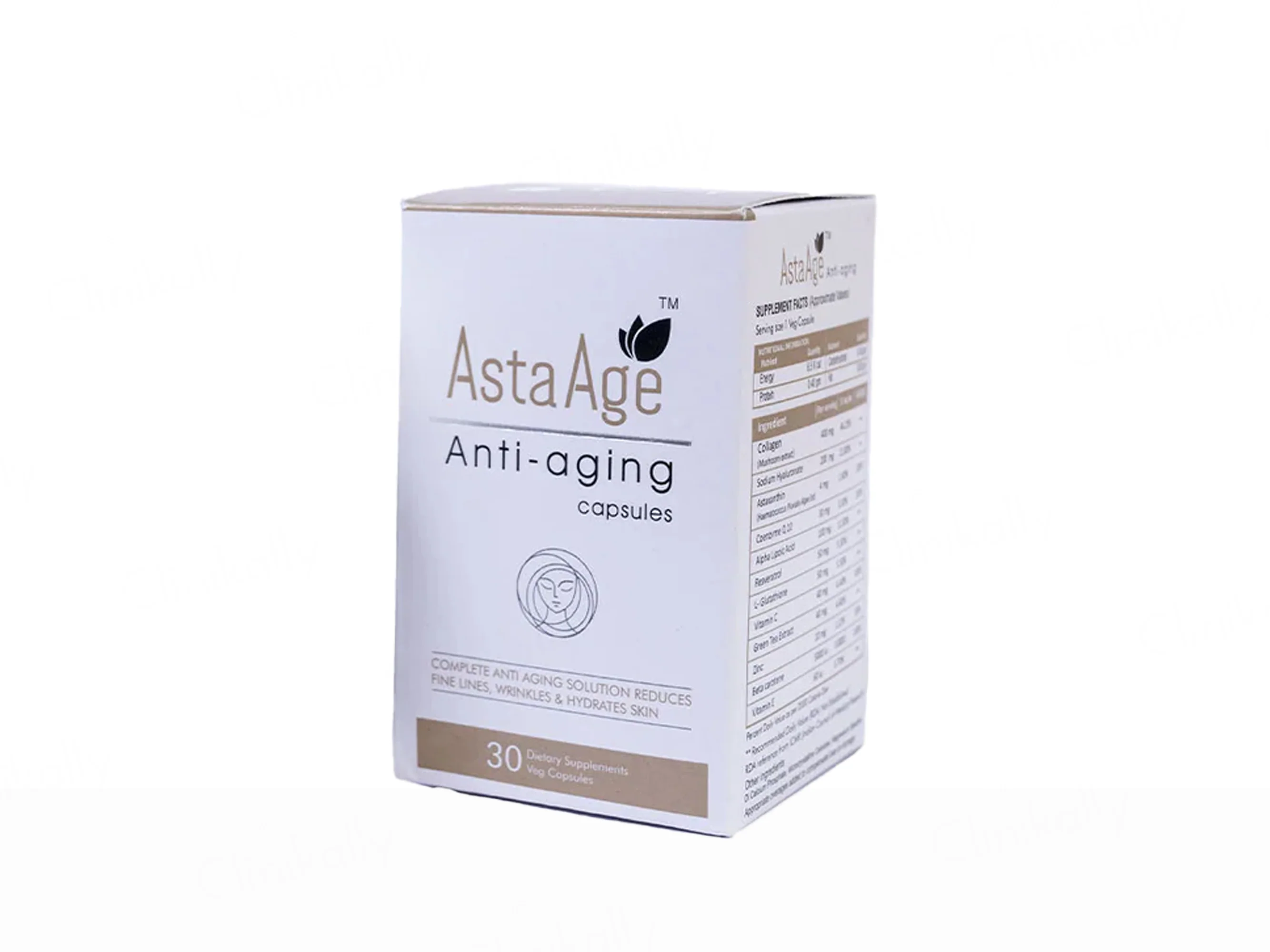 Asta Age Anti-Aging Dietary Supplement Veg Capsule - Image 2