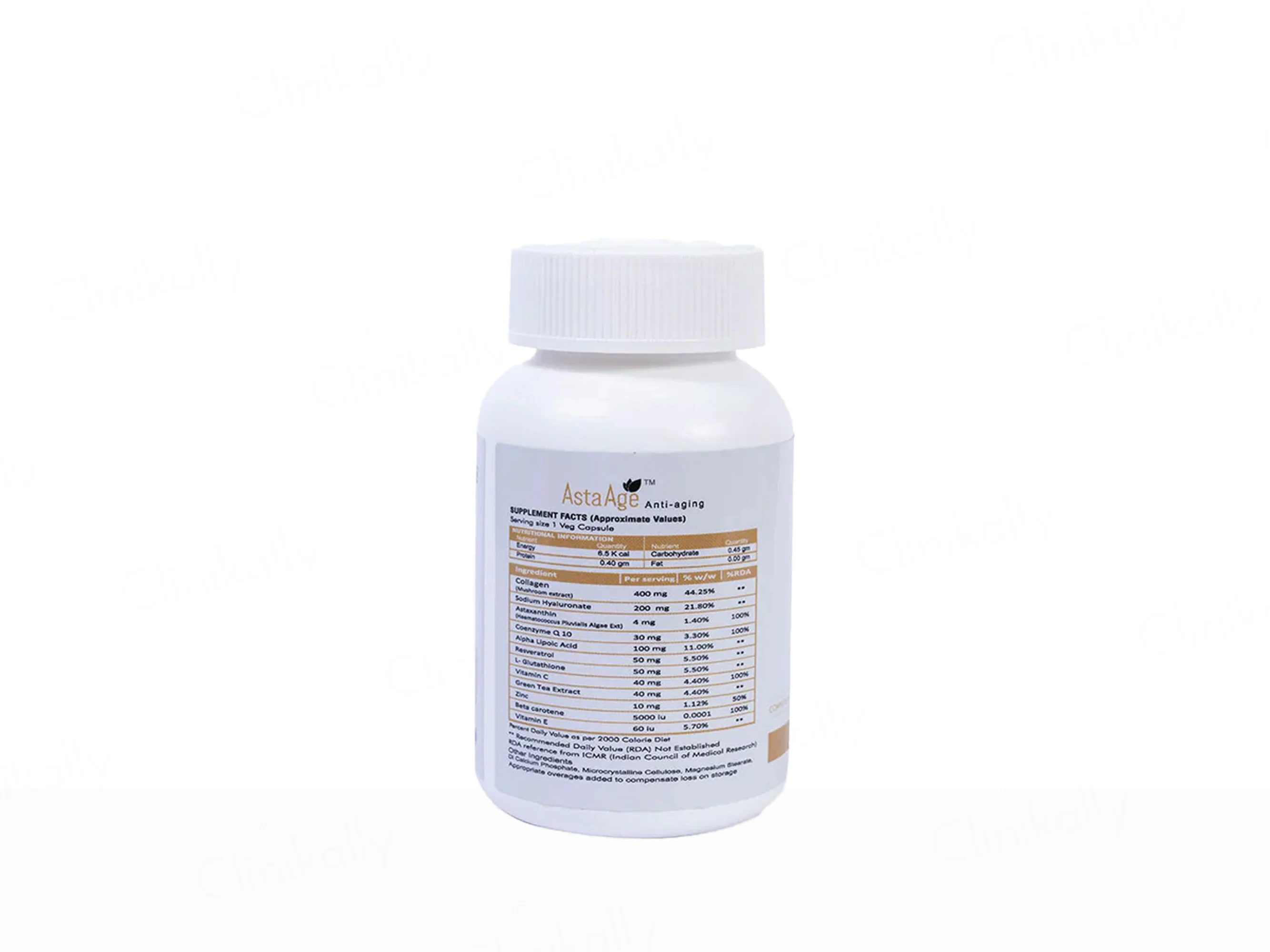 Asta Age Anti-Aging Dietary Supplement Veg Capsule - Image 4