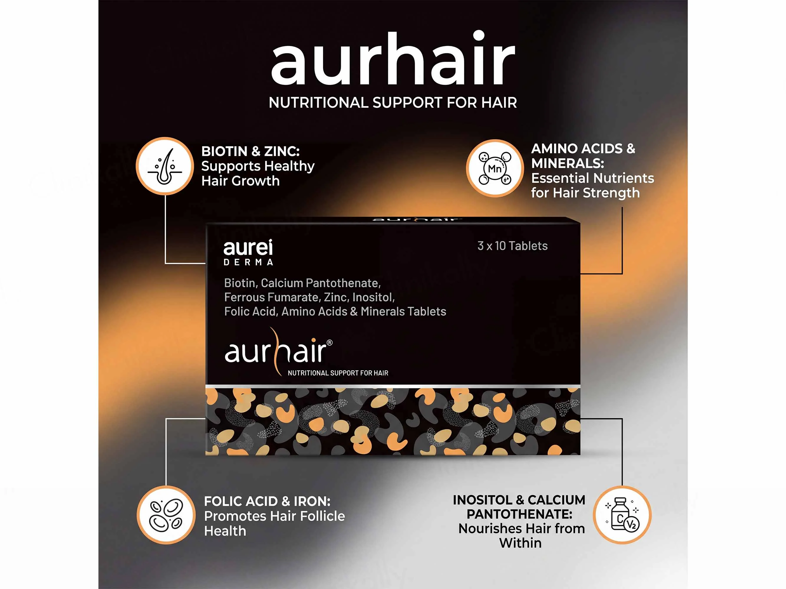 Aurhair Hair Nutritional Tablet - Image 3