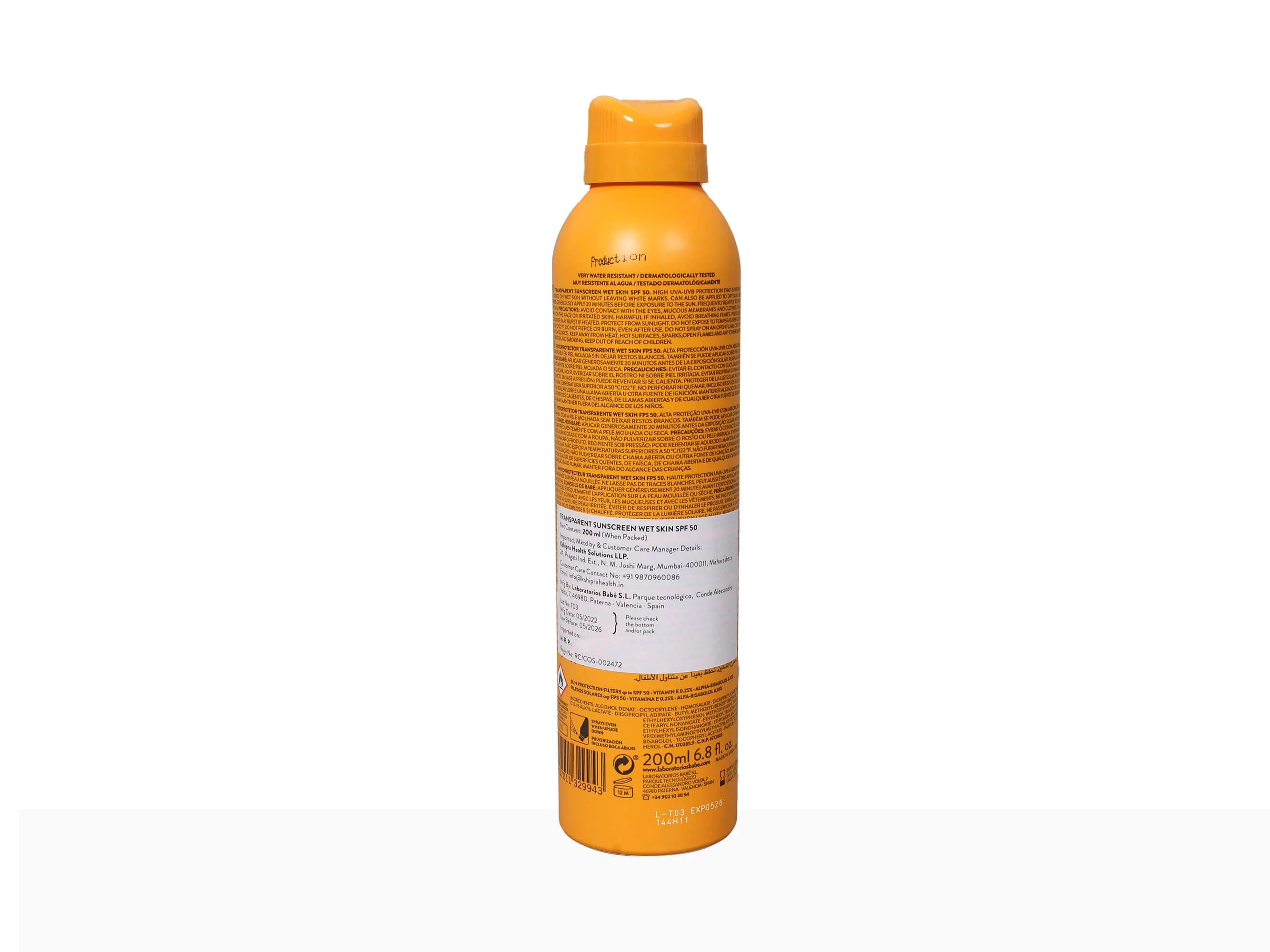 BABE Transparent Sunscreen Wet Skin SPF 50 - Image 2