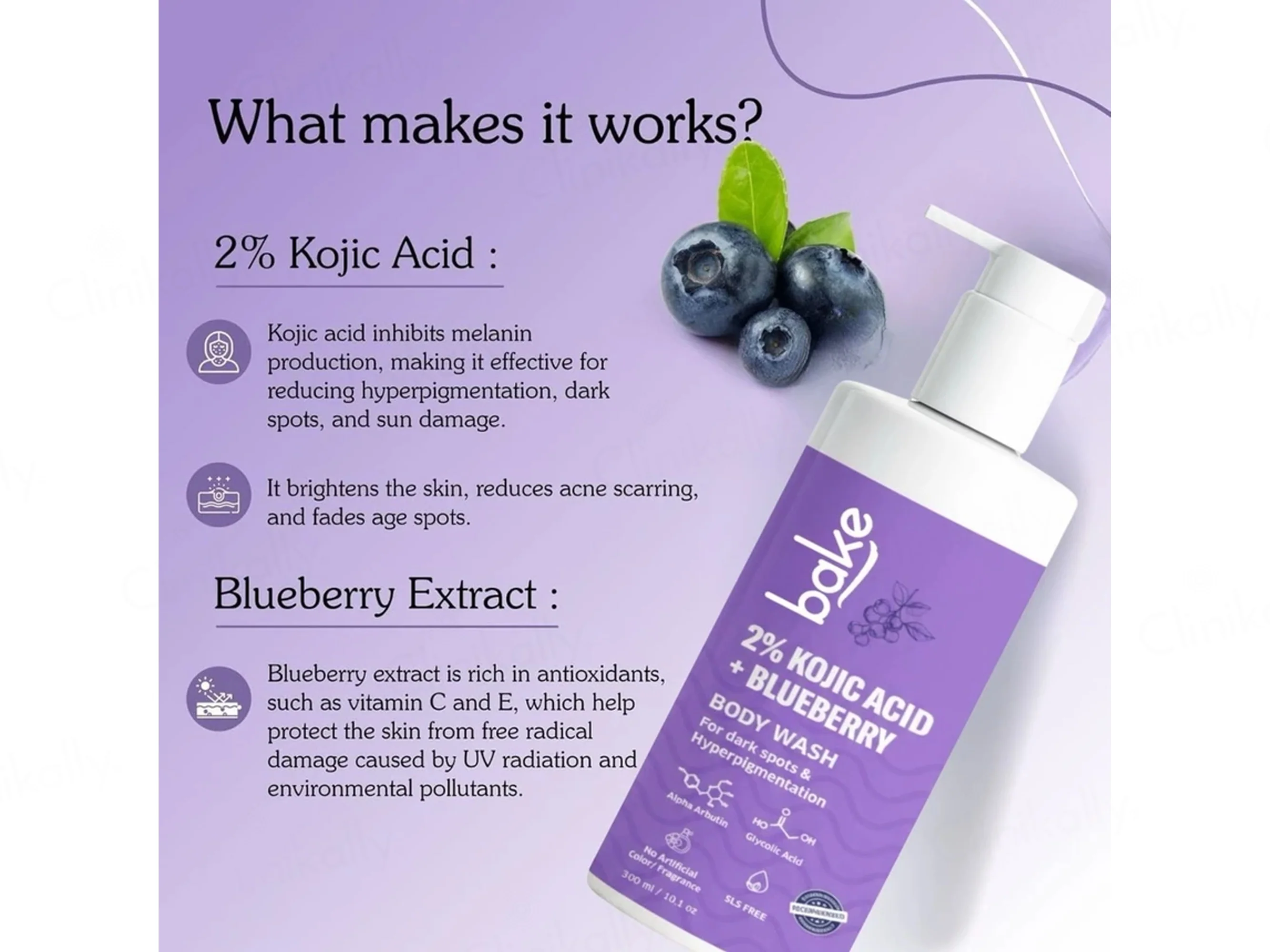 Bake 2% Kojic Acid + Blueberry Body Wash - Image 3