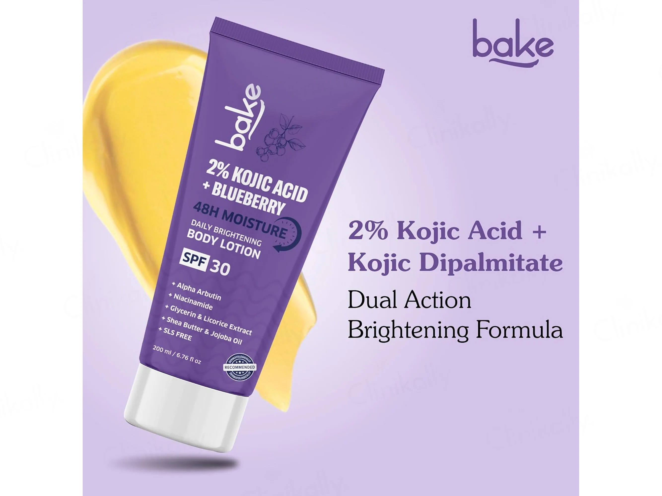 Bake 2% Kojic Acid + Blueberry Daily Brightening Body Lotion SPF 30 - Image 5