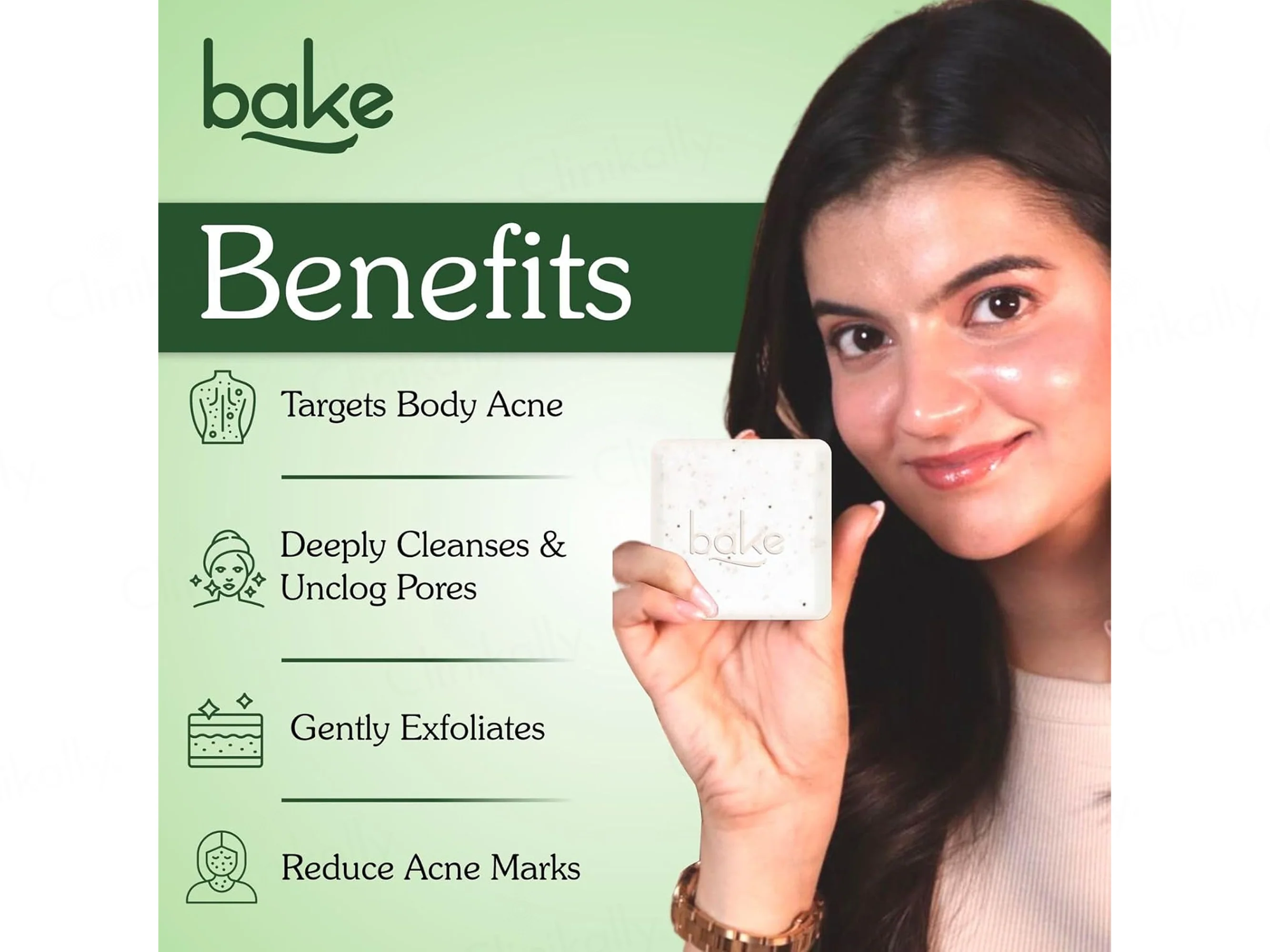 Bake 2% Salicylic Acid + Benzoyl Peroxide Body Acne Clearing Soap (Pack Of 2) - Image 2