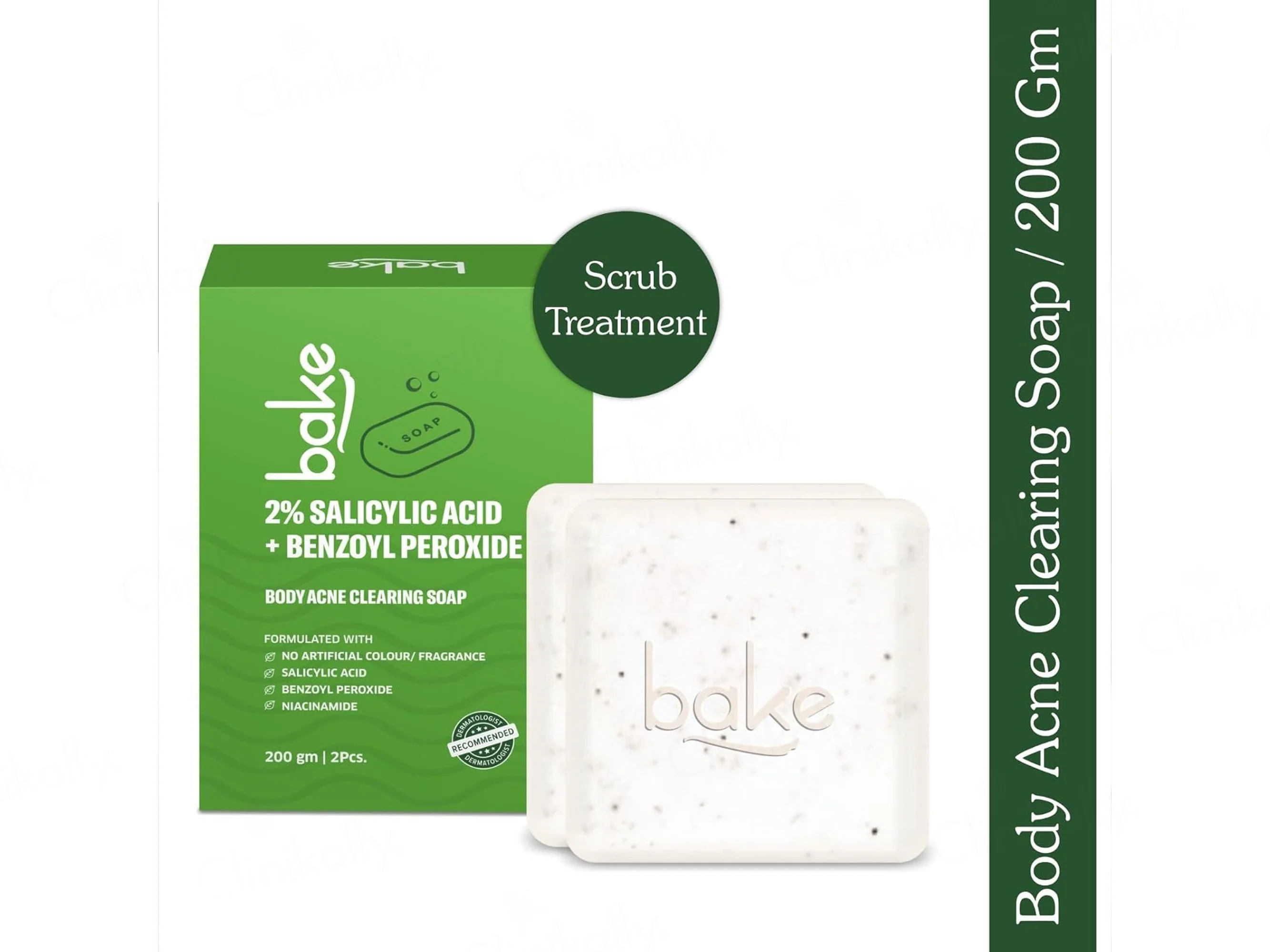 Bake 2% Salicylic Acid + Benzoyl Peroxide Body Acne Clearing Soap (Pack Of 2) - Image 8