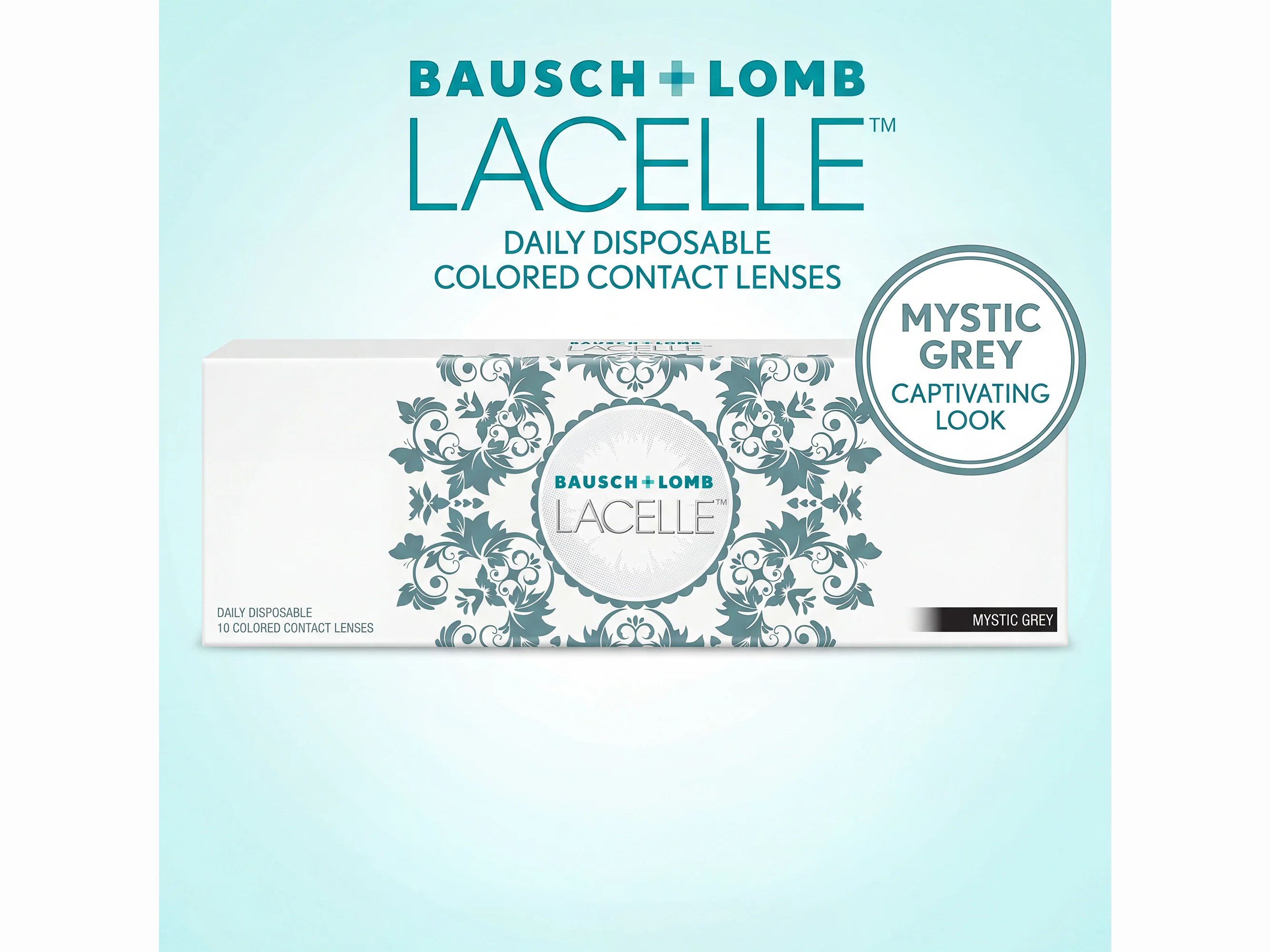 Bausch & Lomb Lacelle Daily Disposable Colored Contact Lens - Mystic Grey - Image 4