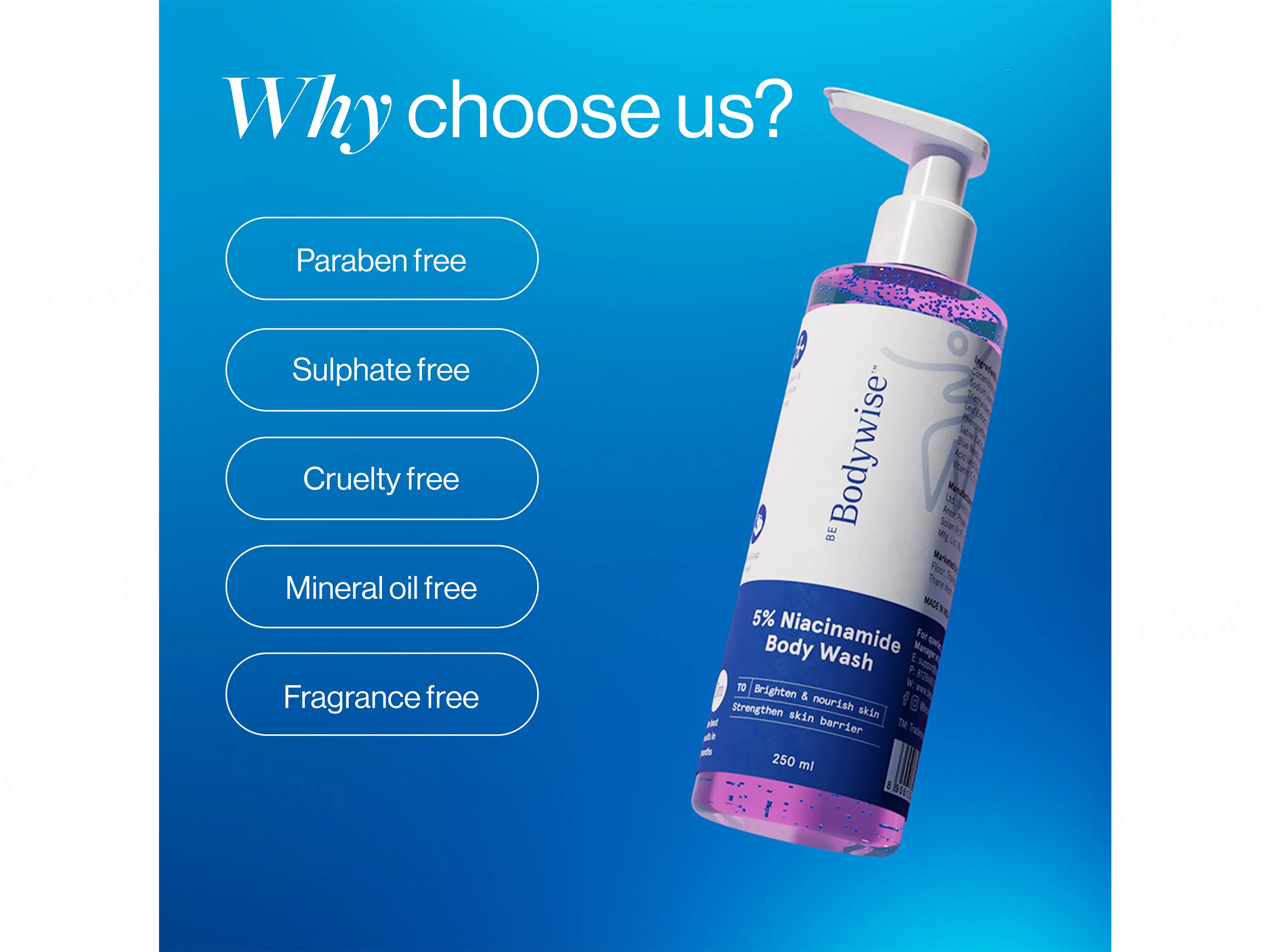 Be Bodywise 5% Niacinamide Body Wash - Image 5