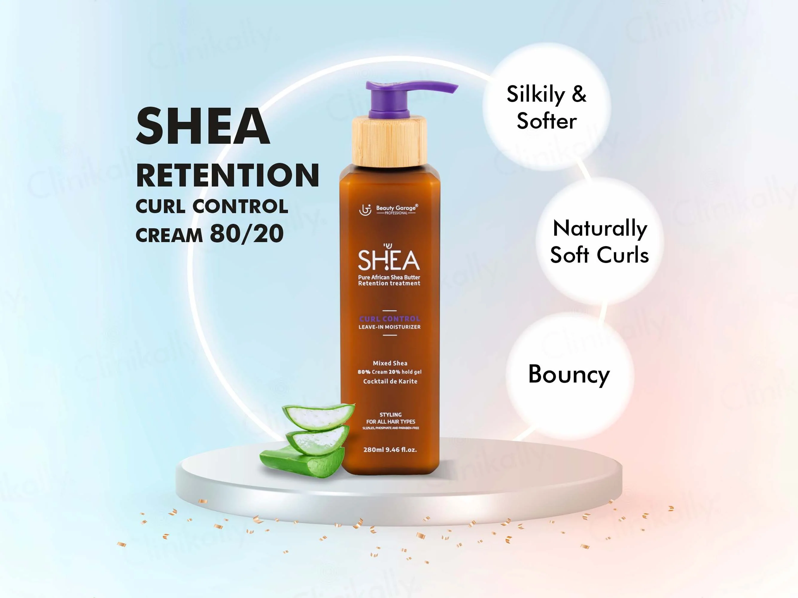 Beauty Garage Pure African Shea Butter Retention Treatment Curl Control Leave-In Moisturizer (80/20) - Image 2