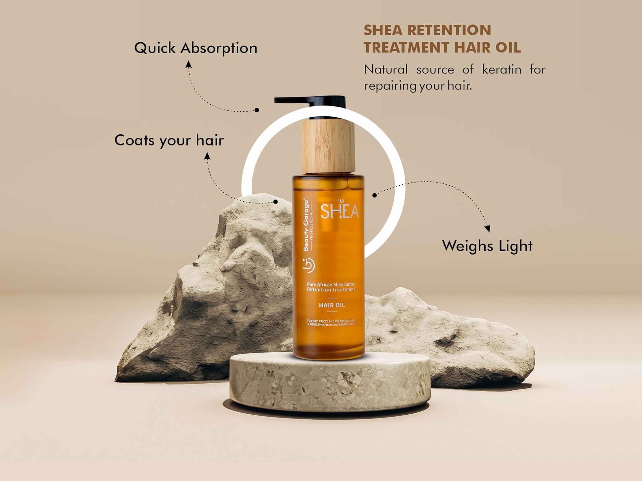 Beauty Garage Pure African Shea Butter Retention Treatment Hair Oil - Image 2
