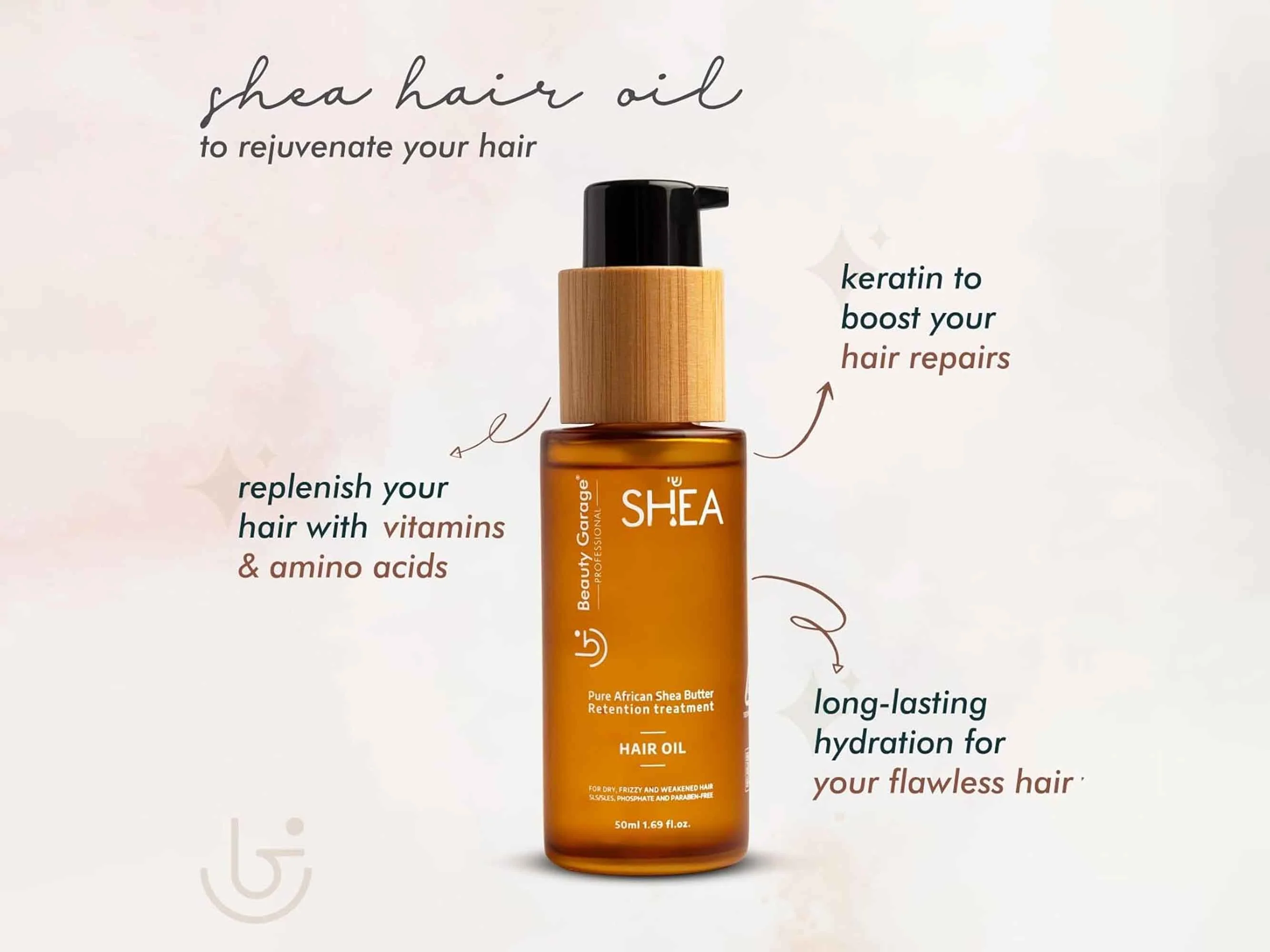 Beauty Garage Pure African Shea Butter Retention Treatment Hair Oil - Image 3