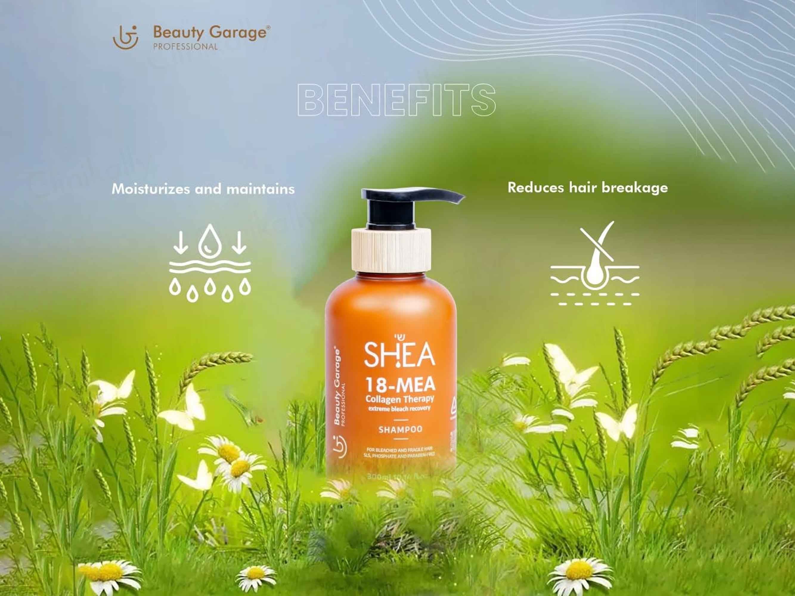 Beauty Garage Shea 18-MEA Collagen Therapy Shampoo - Image 4