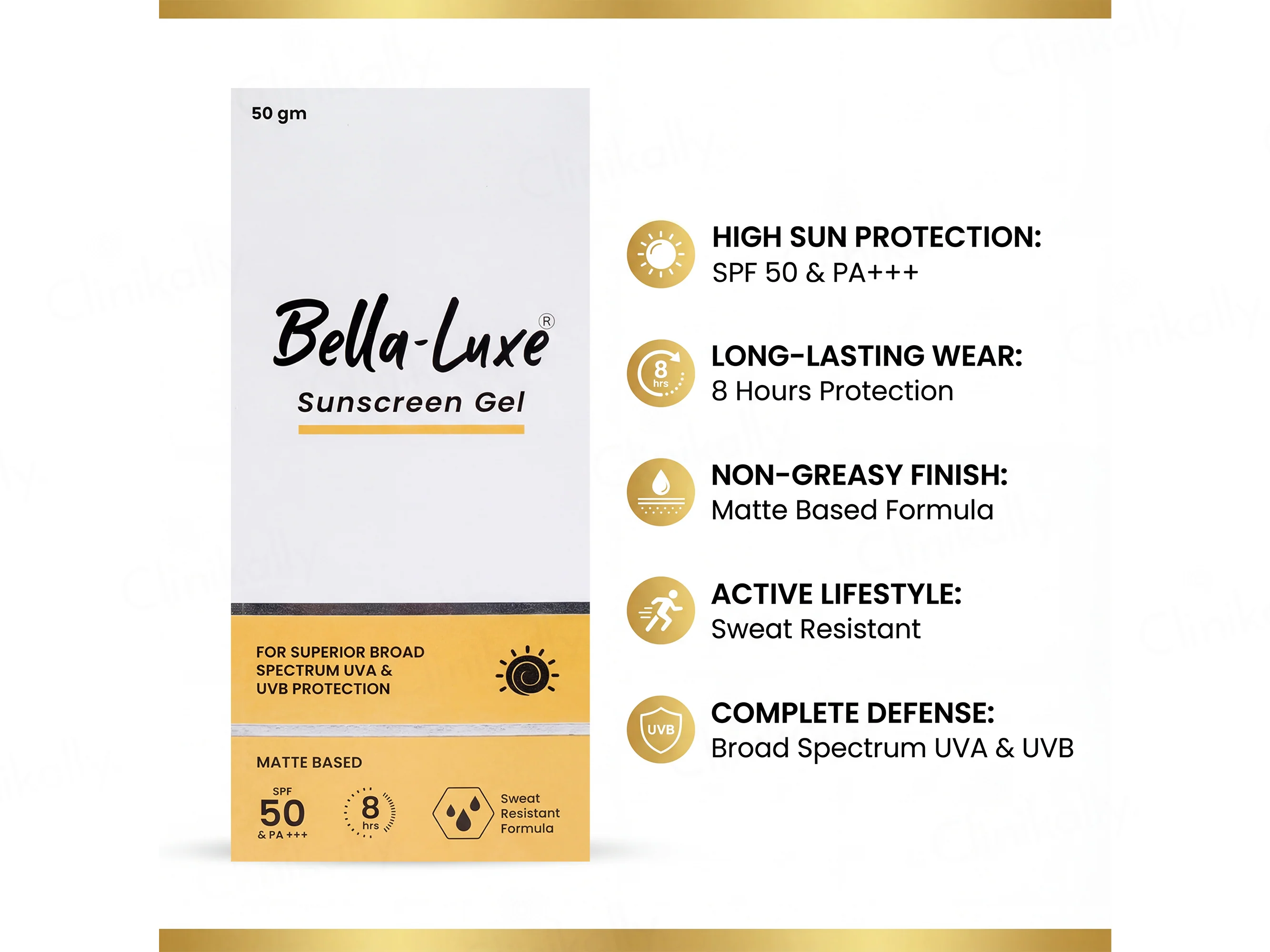 Bella-Luxe Matte Based Sunscreen Gel SPF 50 PA+++ - Image 3