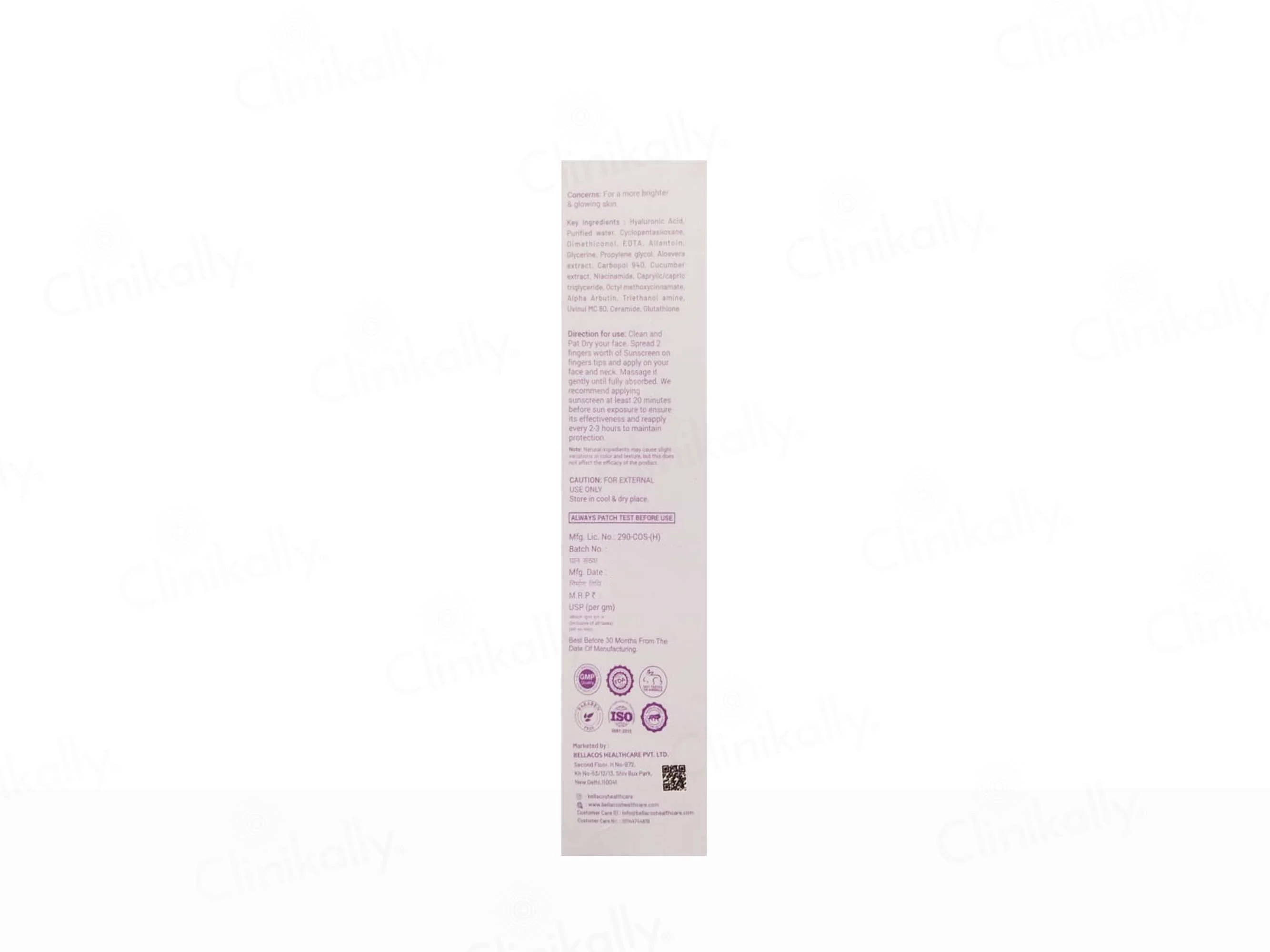 Bellacos Healthcare Bellarays Glutathione Sunscreen SPF 50 PA++++ - Image 3