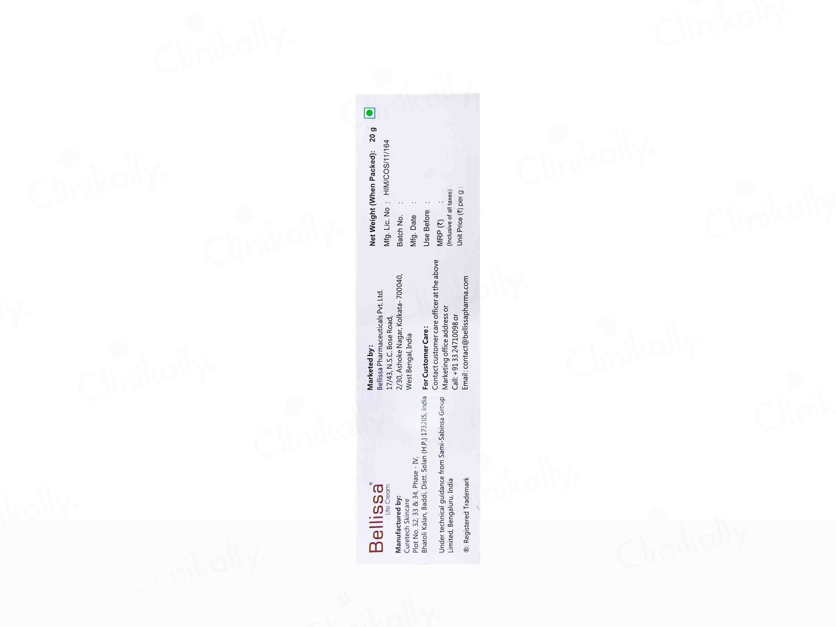 Bellissa Lite Skin Lightening & Brightening Cream - Image 3