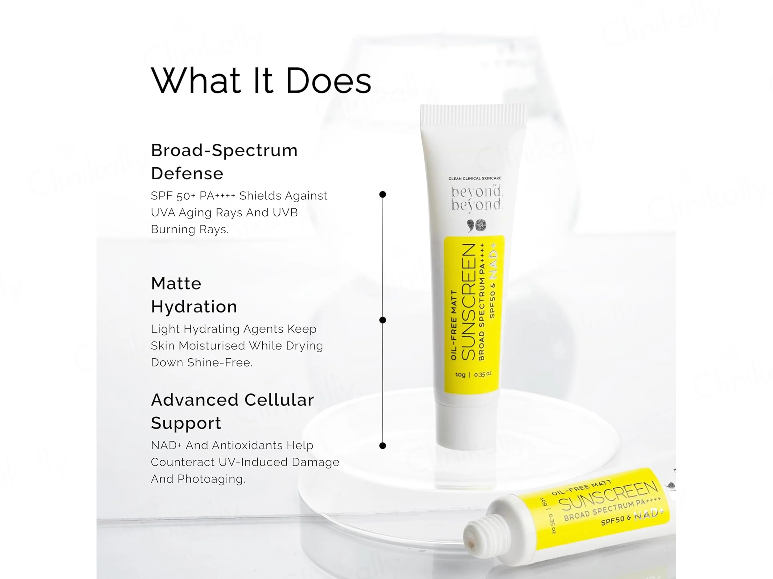Beyond Beyond NAD+ Oil-Free Matte Sunscreen SPF 50 PA++++ - Image 6