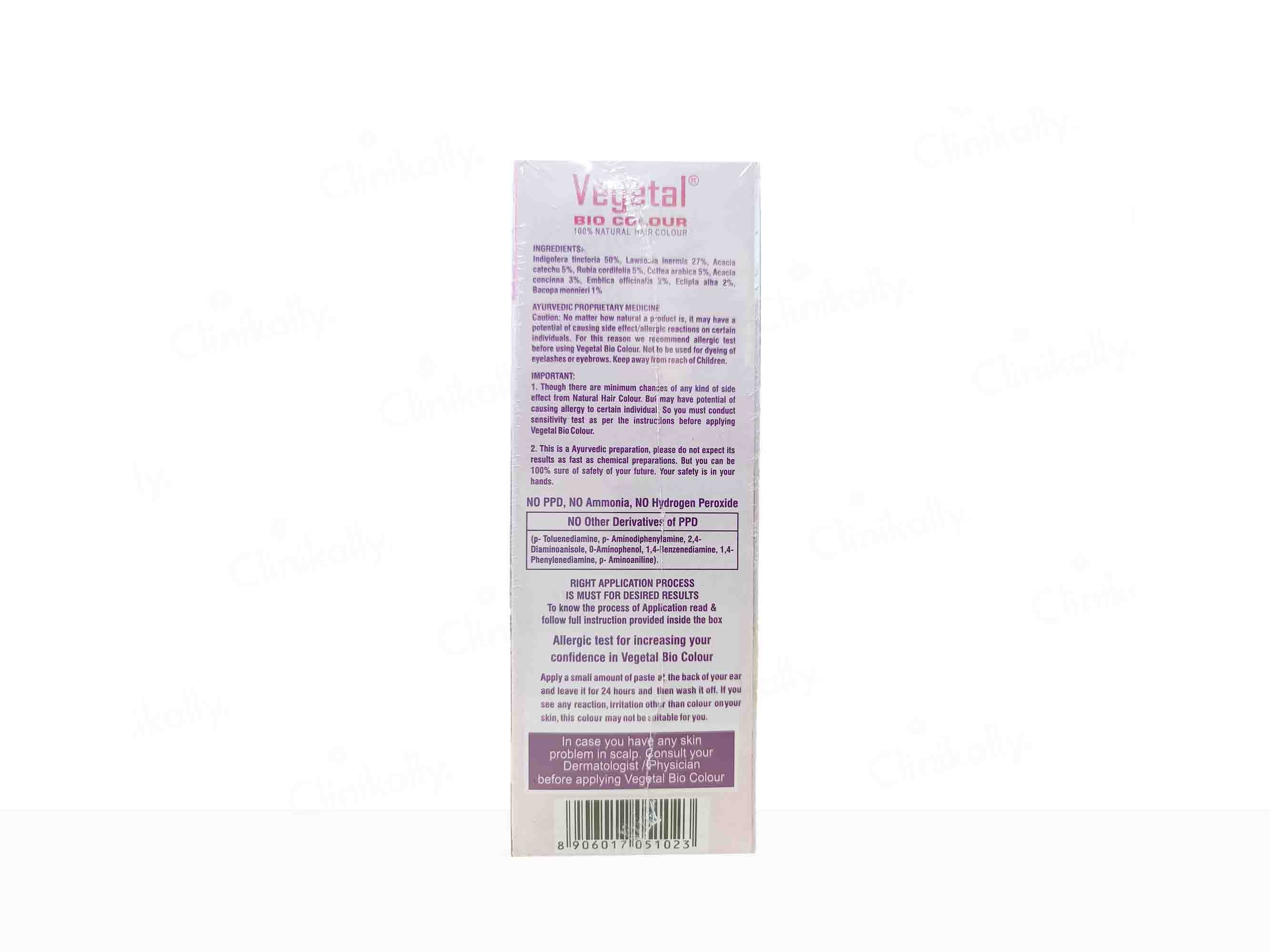 Vegetal Bio Colour 100% Natural Hair Colour For Men & Women - Dark Brown - Image 4