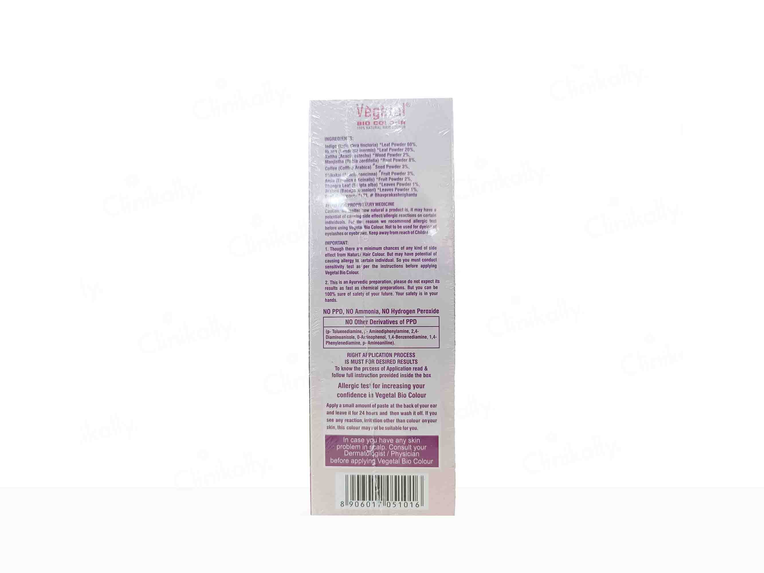 Vegetal Bio Colour 100% Natural Hair Colour For Men & Women - Soft Black - Image 4