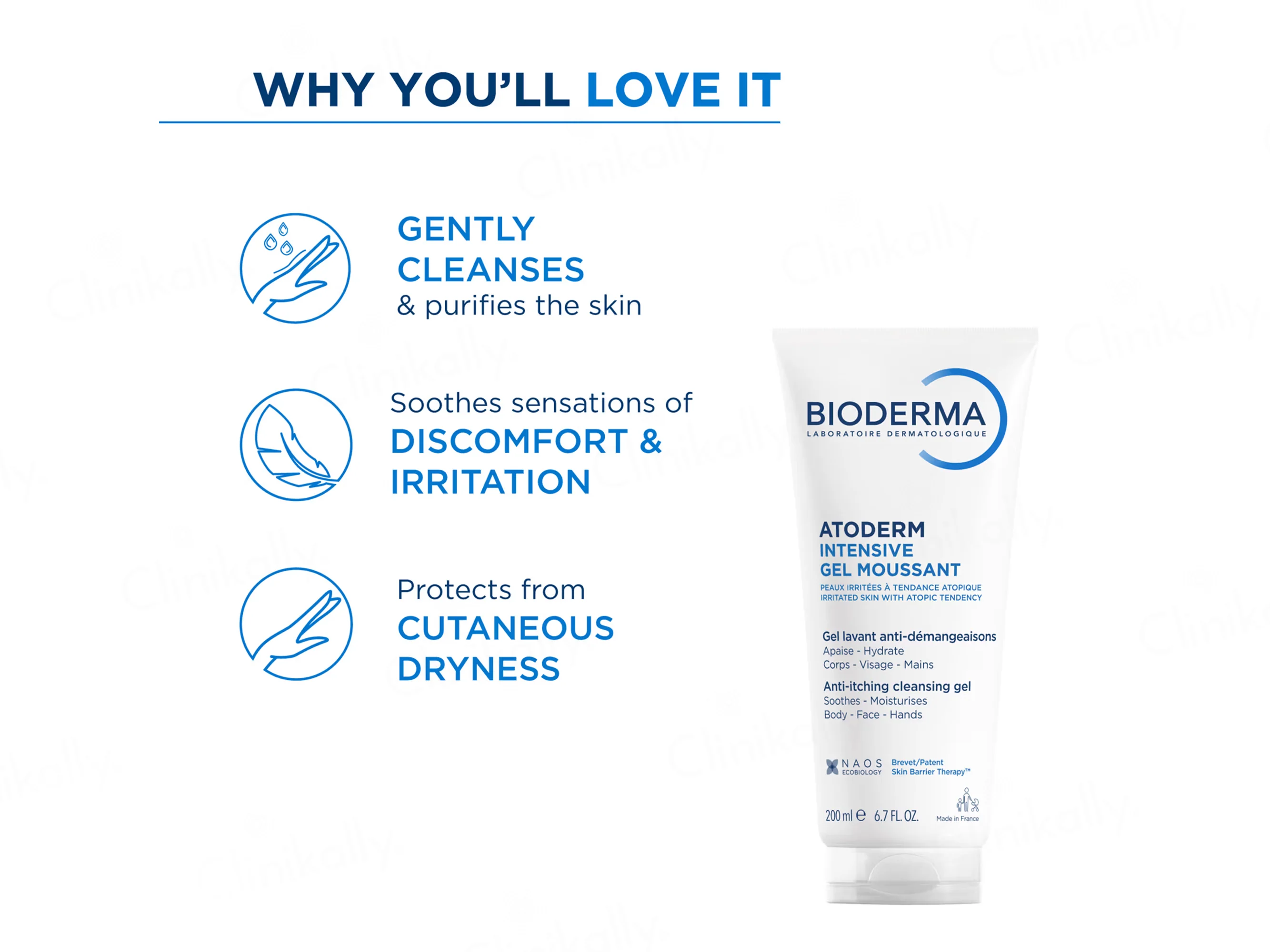 Bioderma Atoderm Intensive Gel Moussant Anti-Itching Cleansing Gel - Image 5