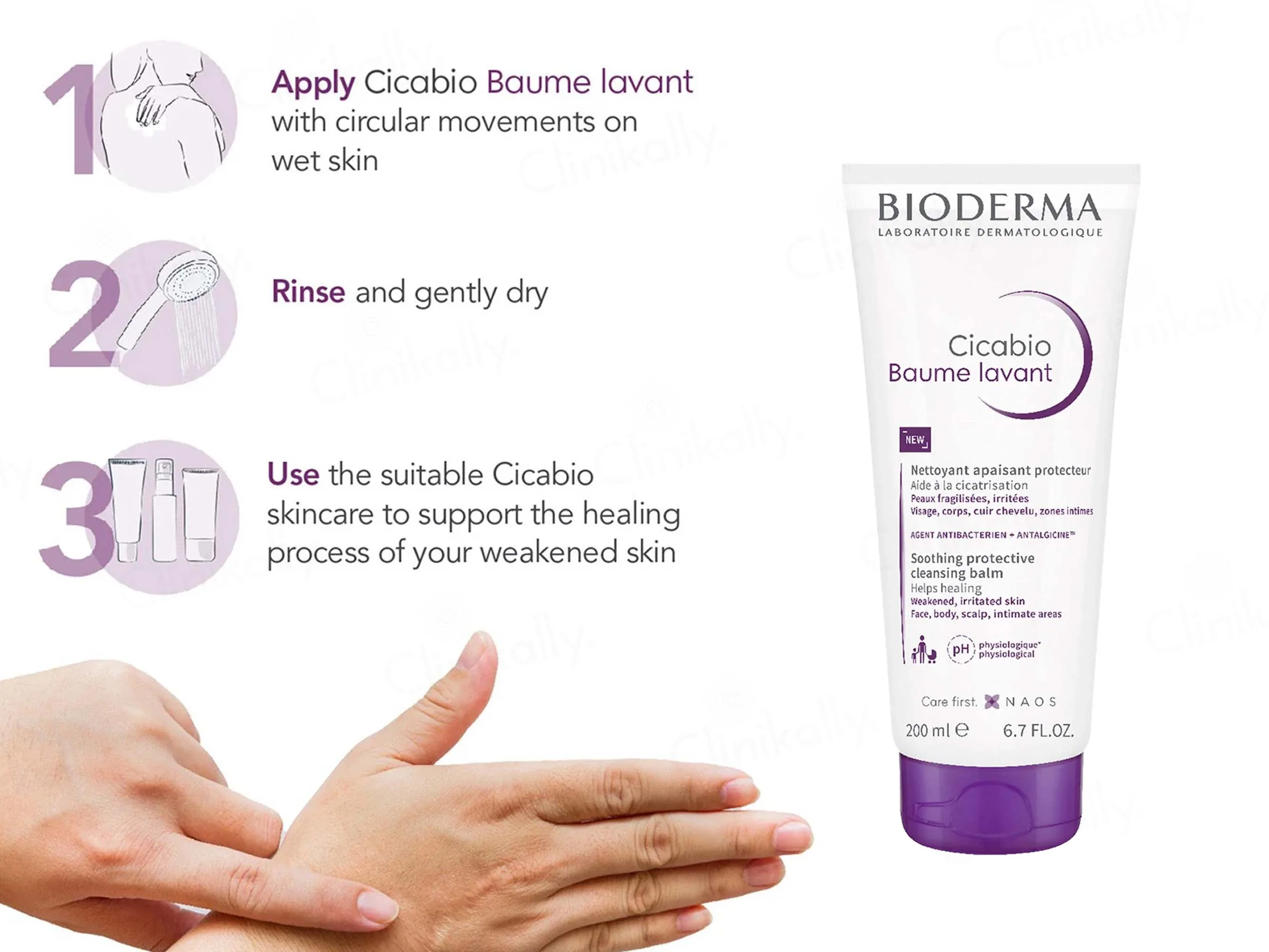 Bioderma Cicabio Baume Lavant Soothing Protective Cleansing Balm - Image 4