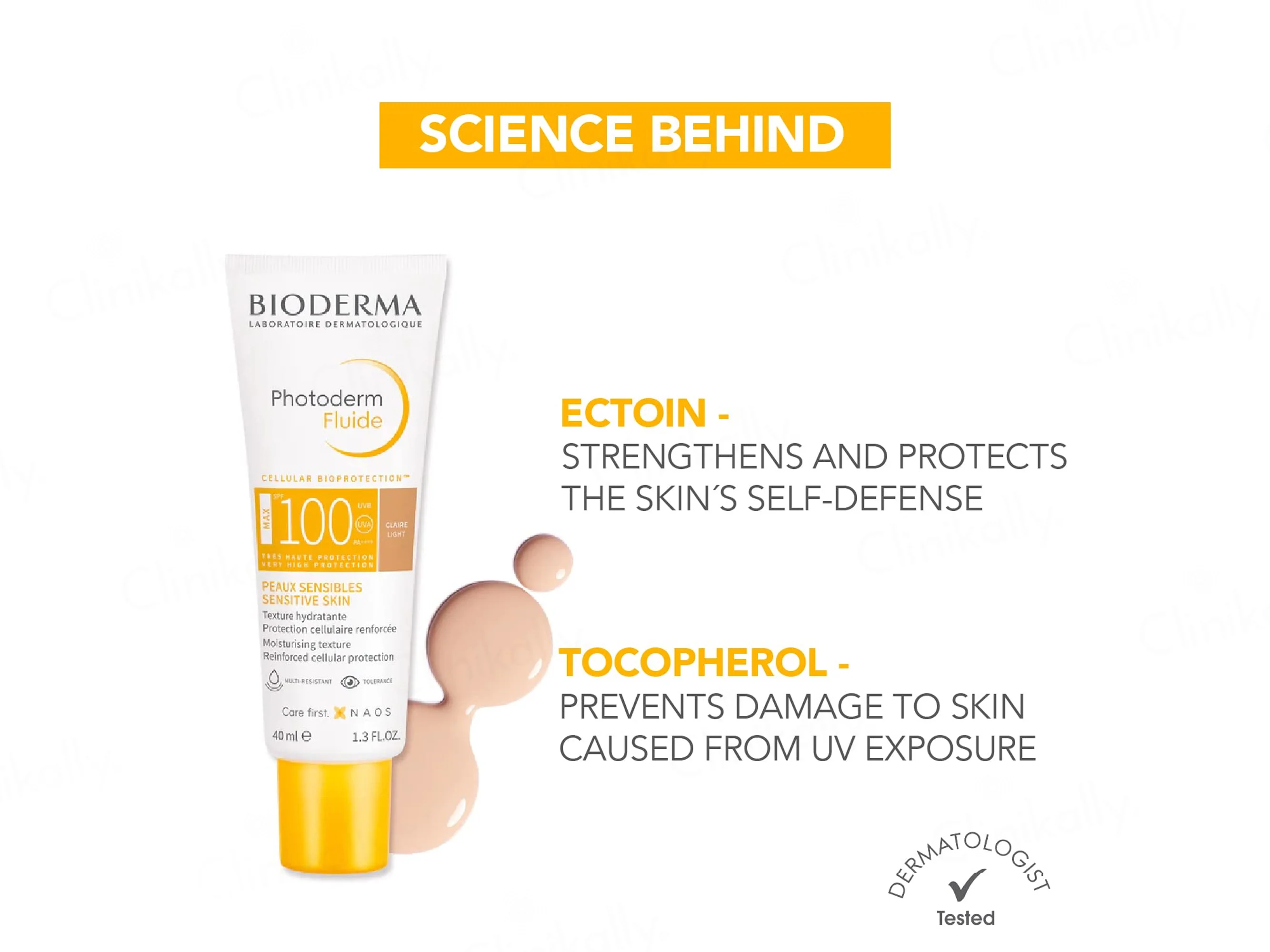 Bioderma Photoderm Fluide Max Sun Active Defense + AP Sunscreen SPF 100 PA++++ (Claire Light) - Image 2