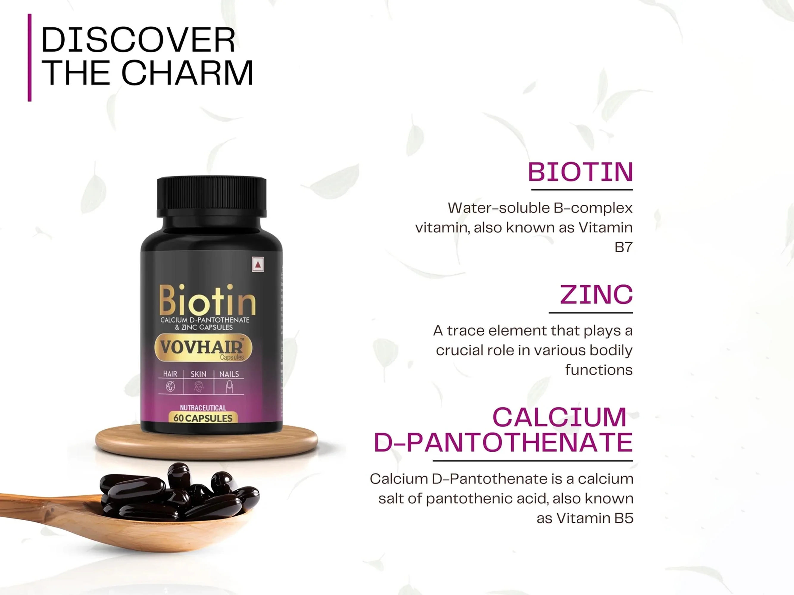 Biofaith Vovhair Biotin Nutraceutical Capsule - Image 3