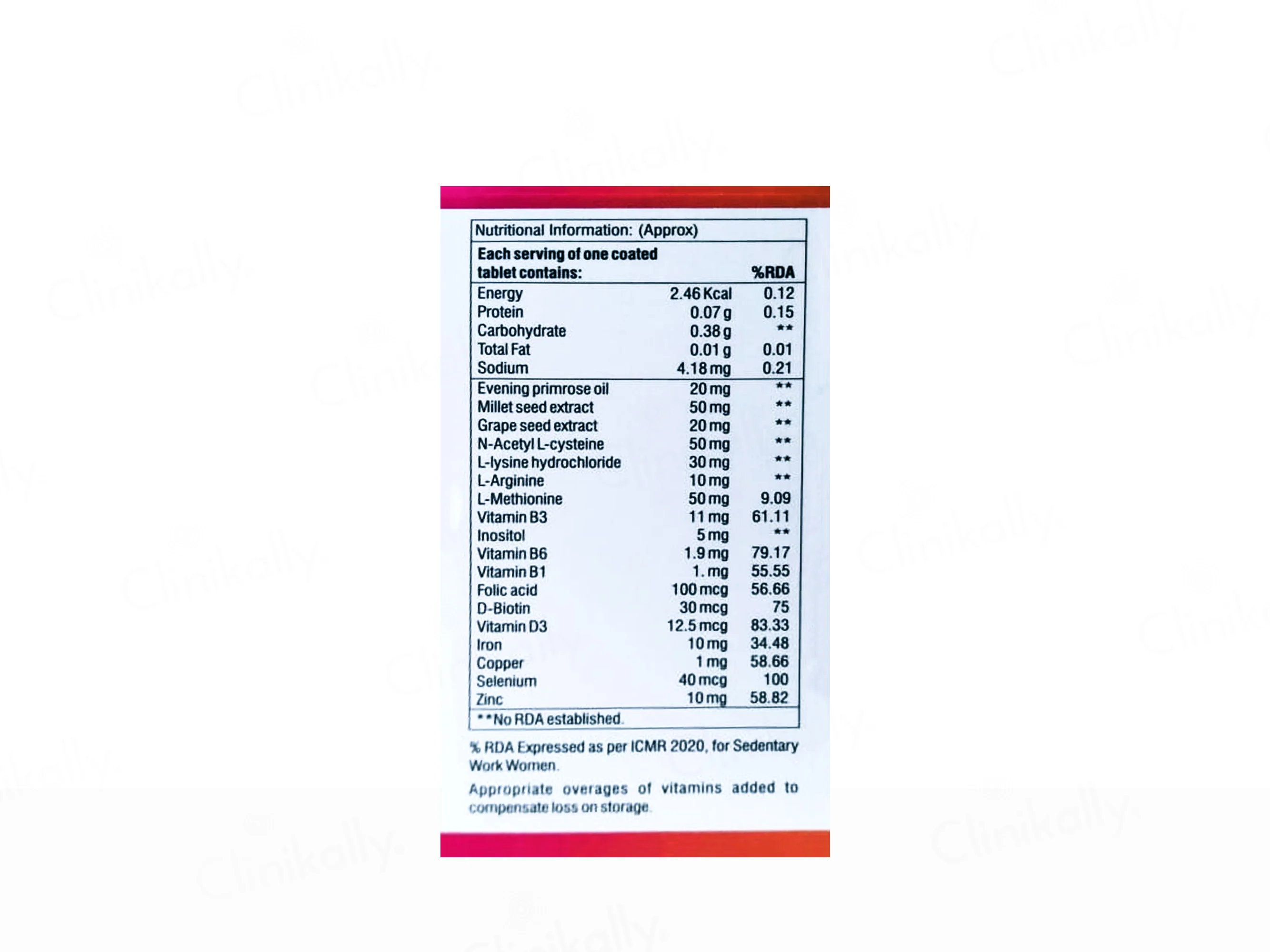 Biograce Eva Nutraceutical Tablet (Bottle) - Image 2