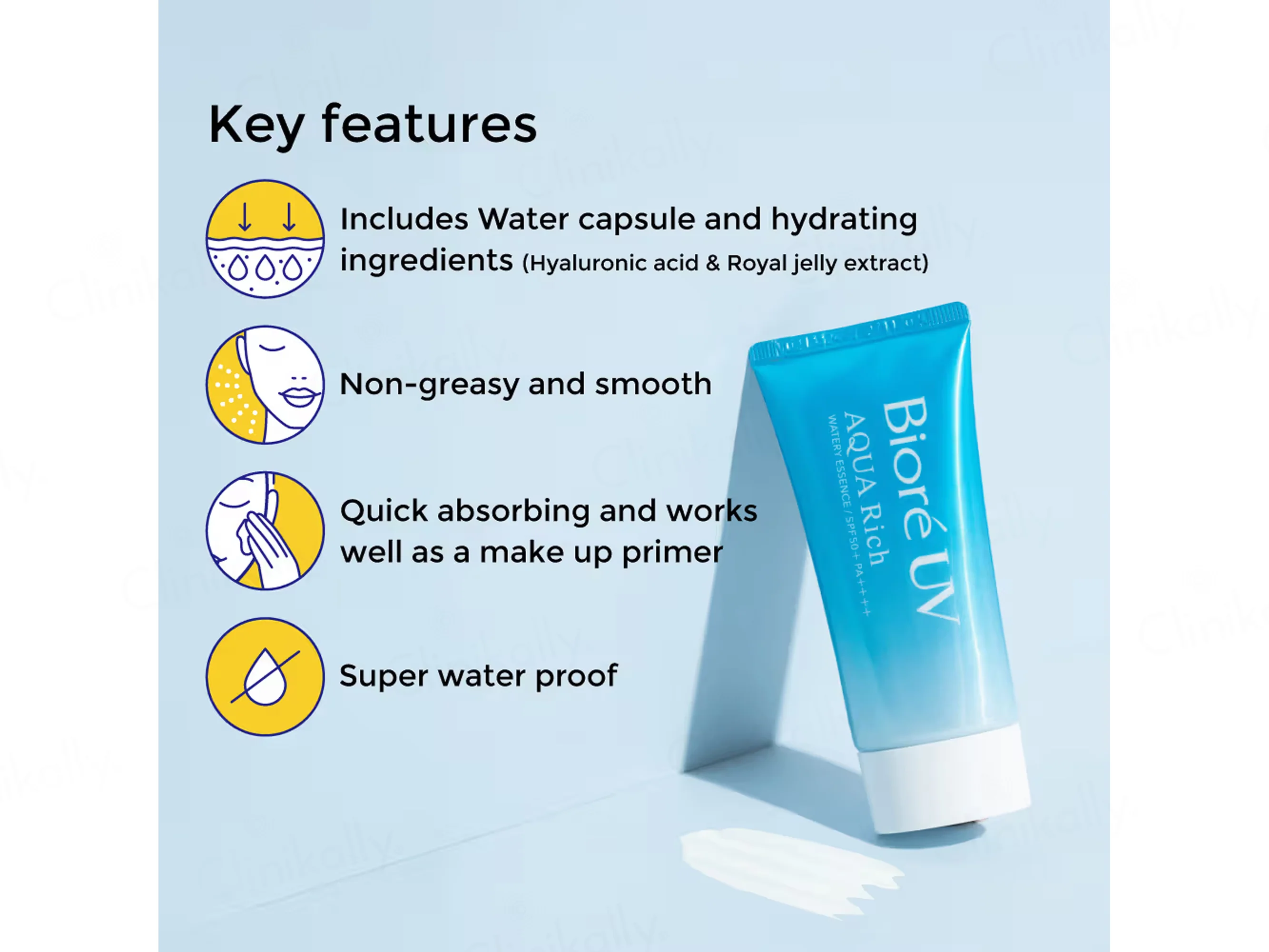Biore UV Aqua Rich Watery Essence Ultra Lightweight Sunscreen SPF 50+ PA++++ - Image 3